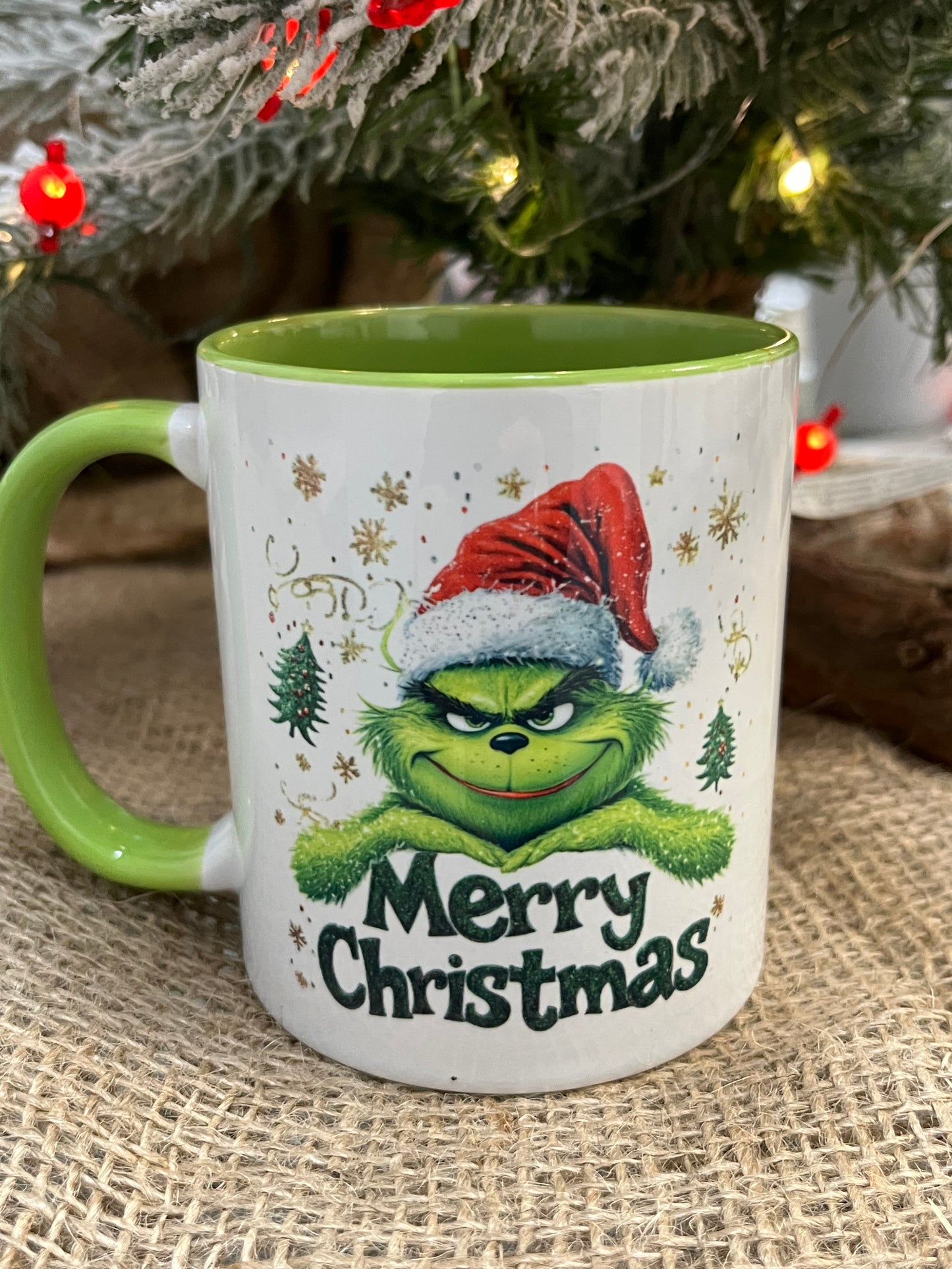 Tazza -Mug in ceramica Grinch Natalizio con Fronte e Retro GrinchMas
