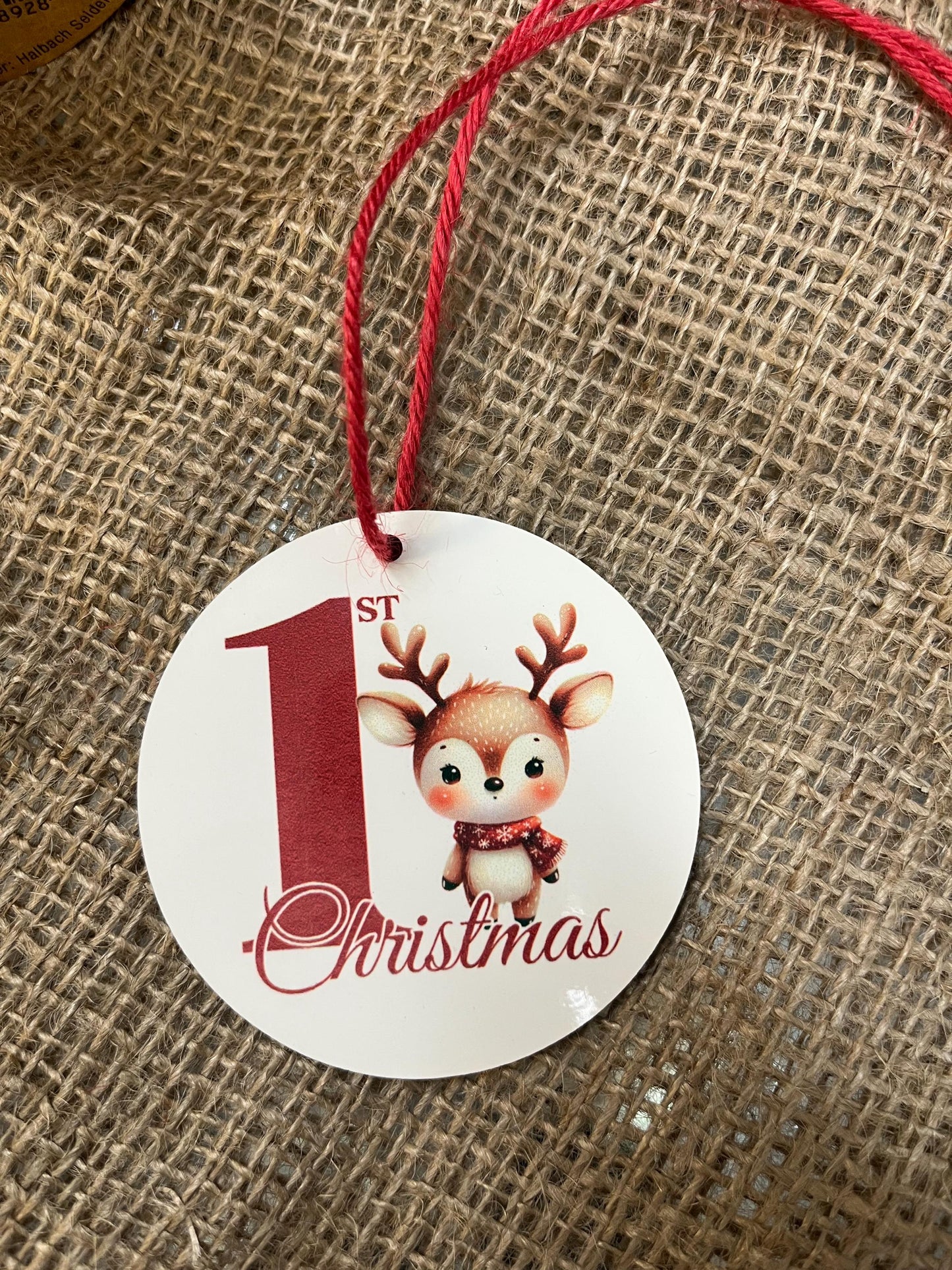 Ornamento Natalizio Primo Natale Stampato su entrambi i lati o su un solo lato