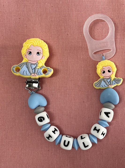 Catenella Portaciuccio Elsa Frozen personalizzata con Nome