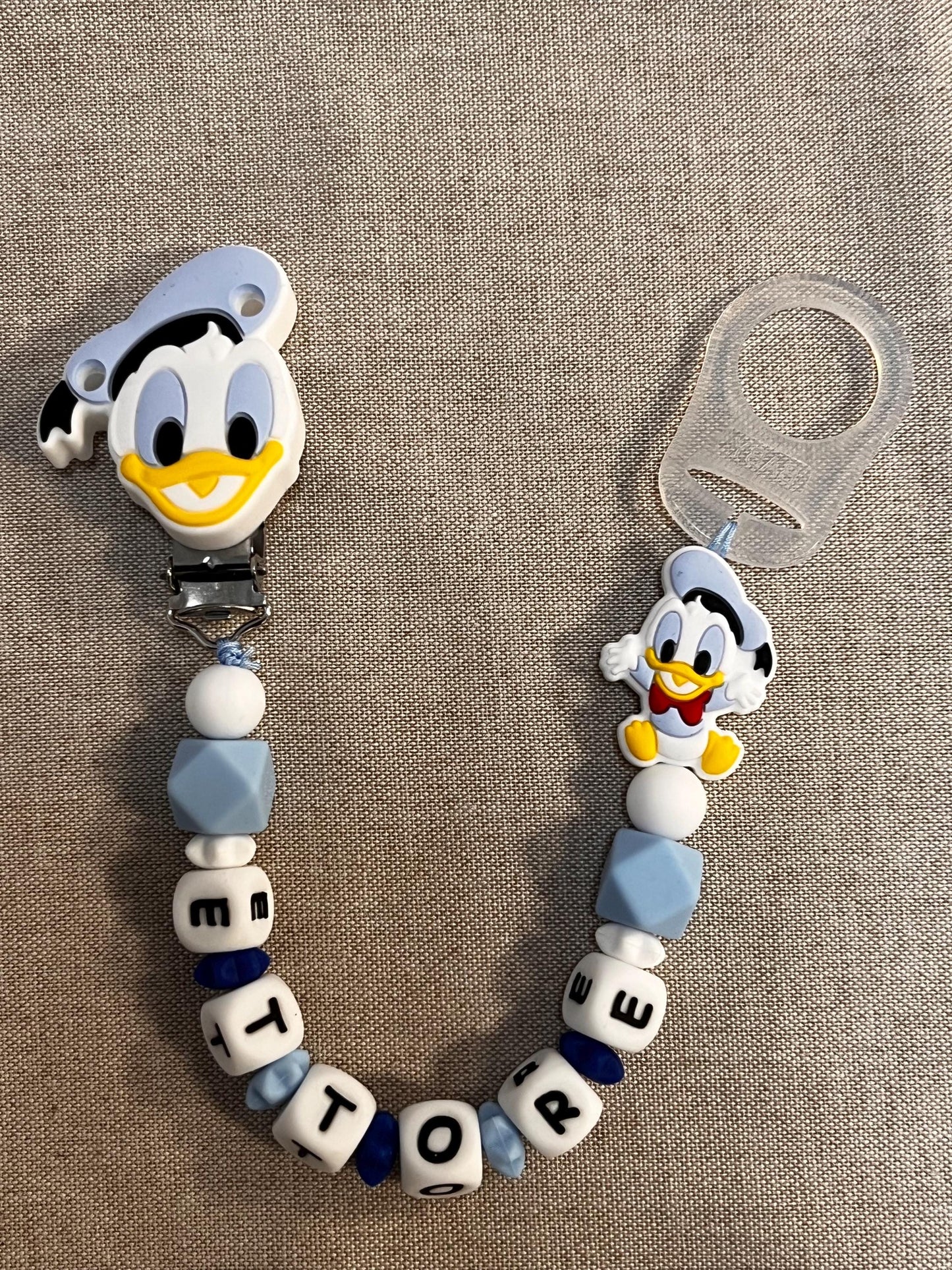 Catenella Portaciuccio Paperino personalizzata con Nome