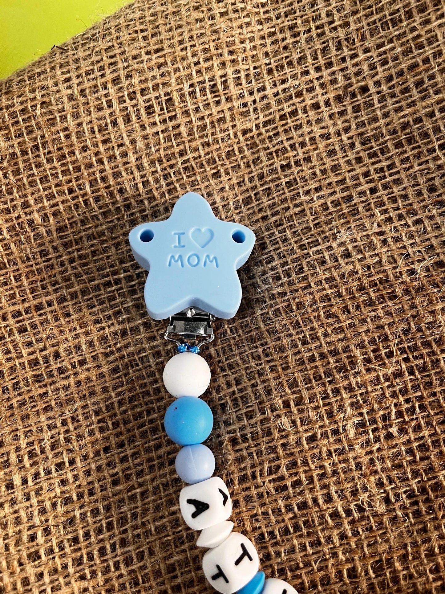 Catenella Portaciuccio con Stella I Love Mum e macchina -personalizzata con Nome