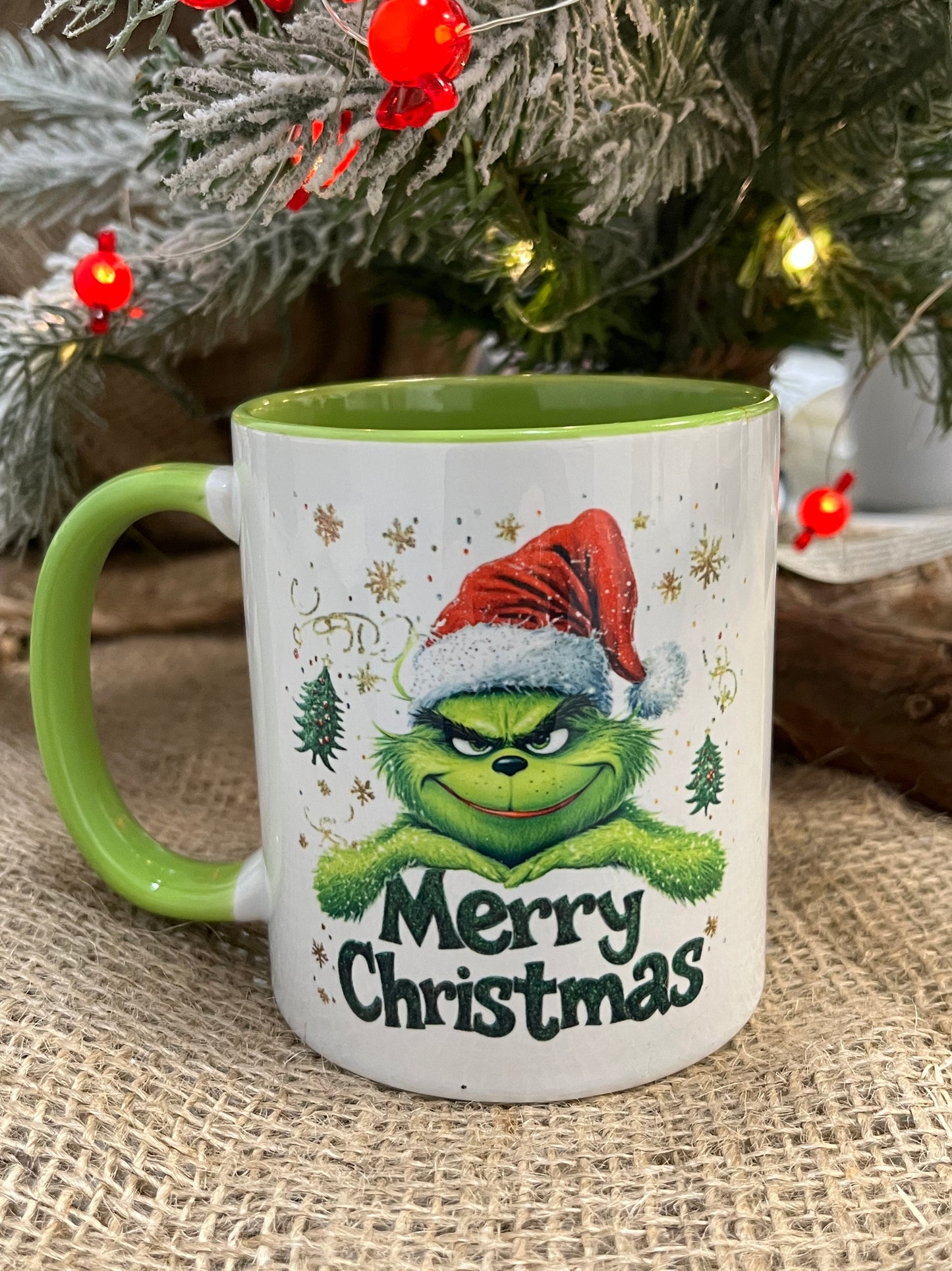 Tazza -Mug in ceramica Grinch Natalizio con Fronte e Retro GrinchMas