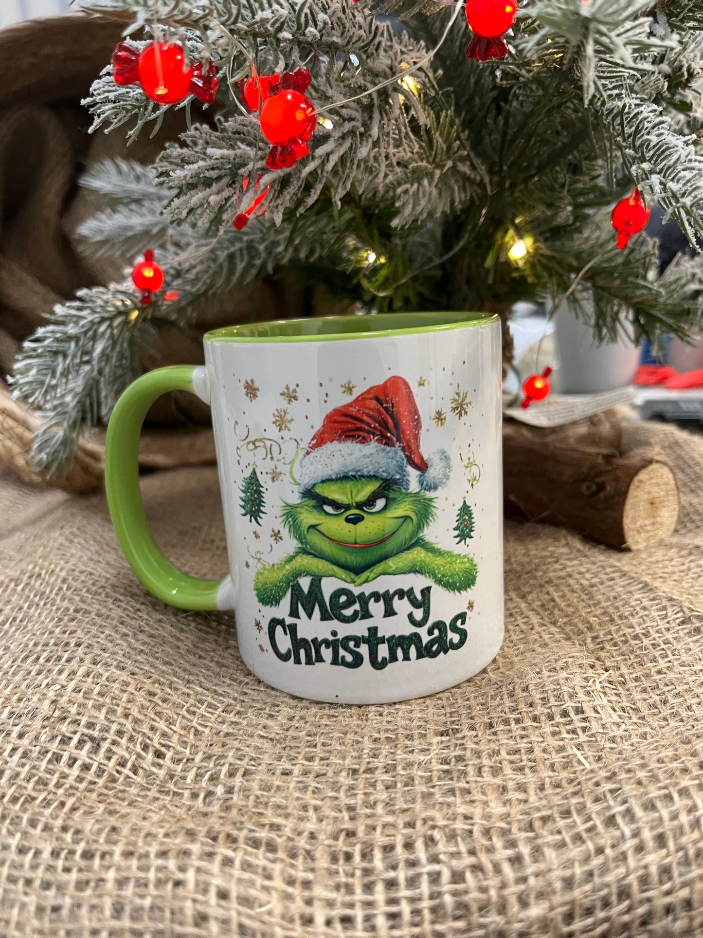 Tazza -Mug in ceramica Grinch Natalizio con Fronte e Retro GrinchMas