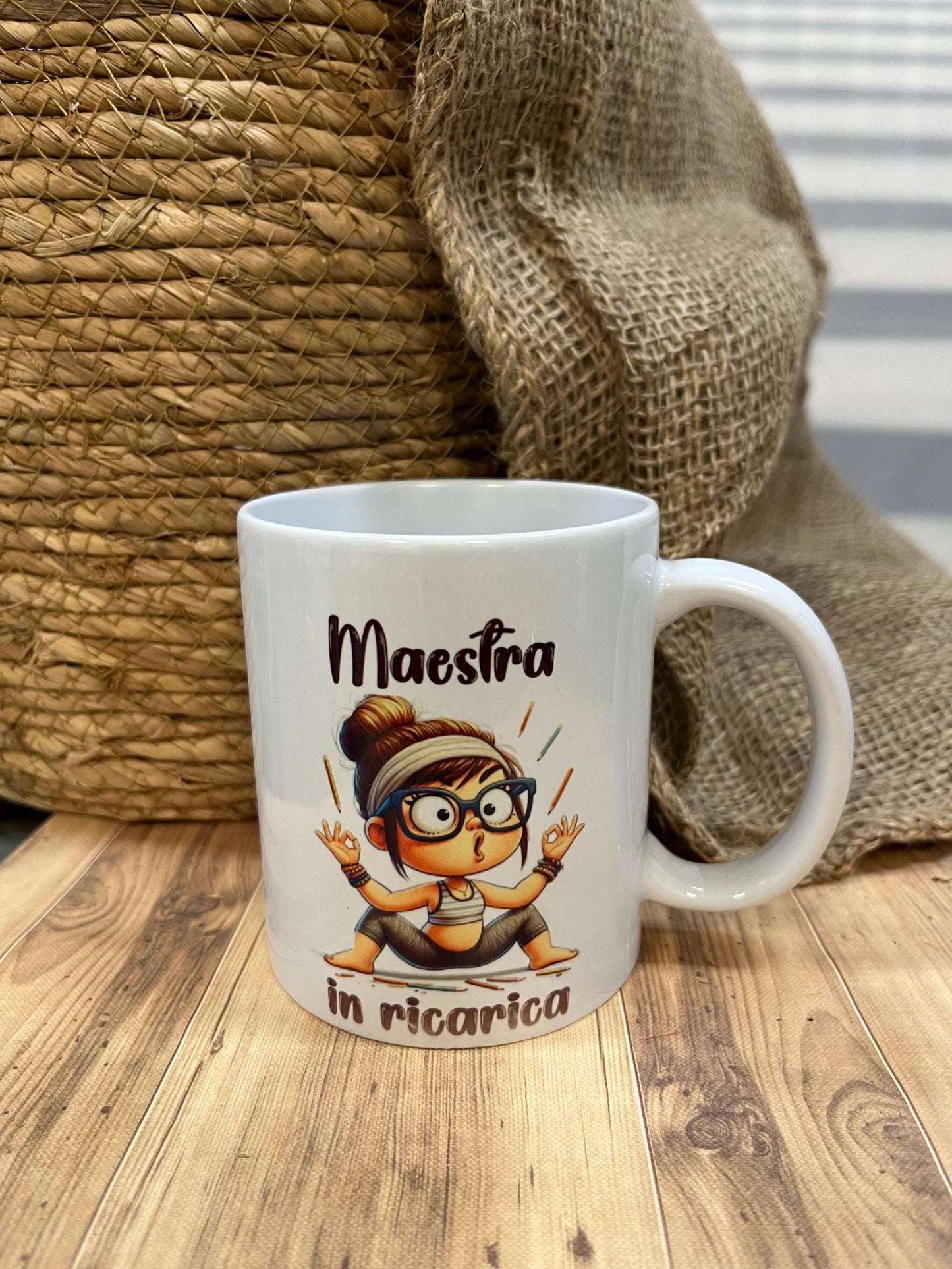 Tazza in ceramica Maestra in ricarica-Teacher