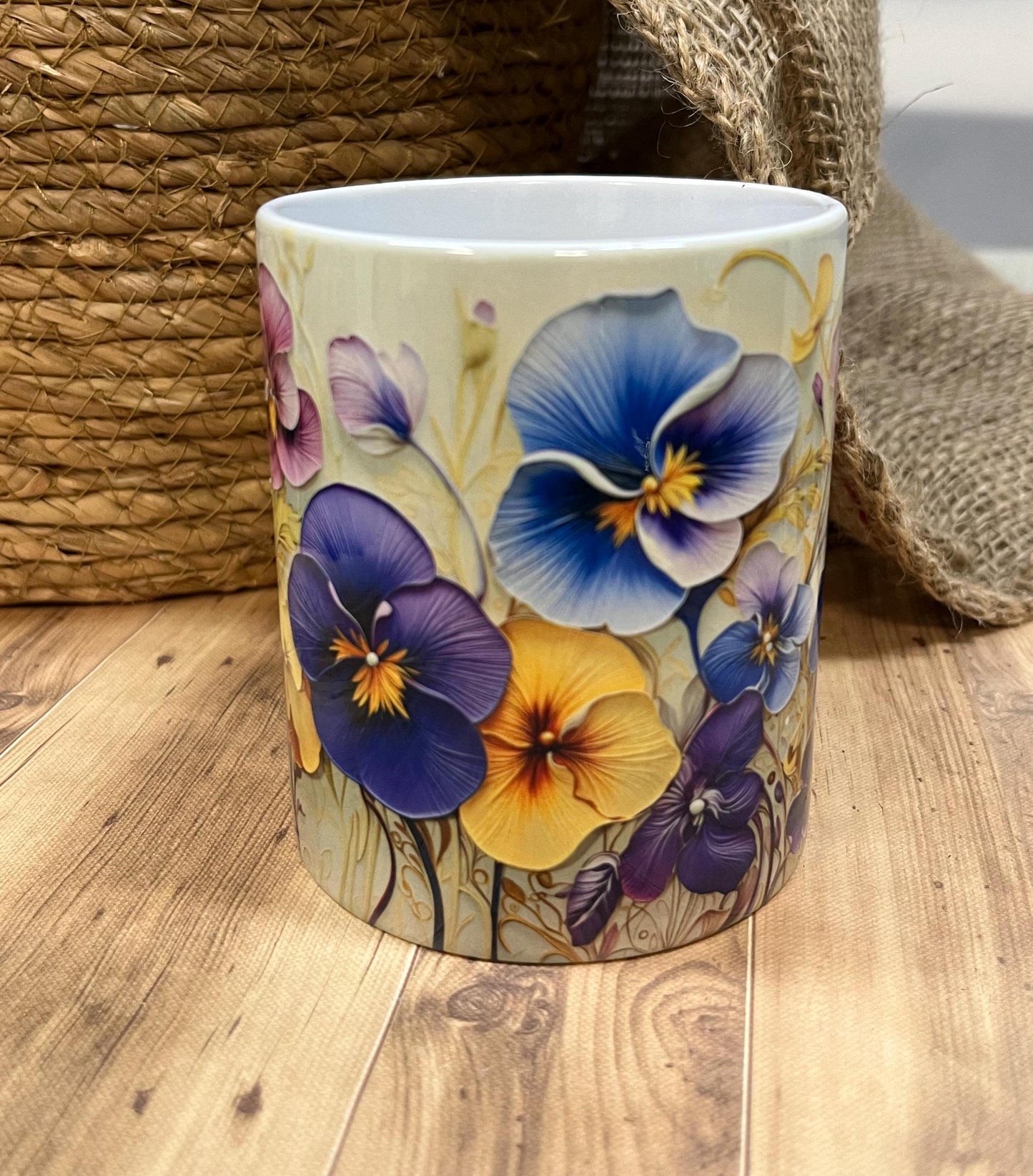 Tazza -Mug in ceramica con Violetta sublimata in 3D