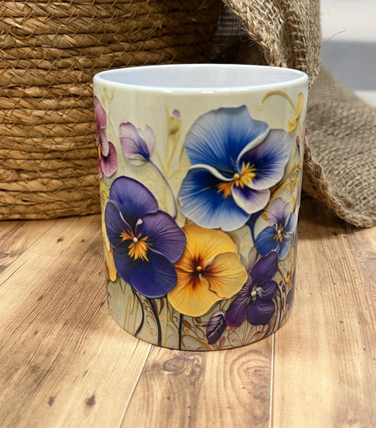 Tazza -Mug in ceramica con Violetta sublimata in 3D