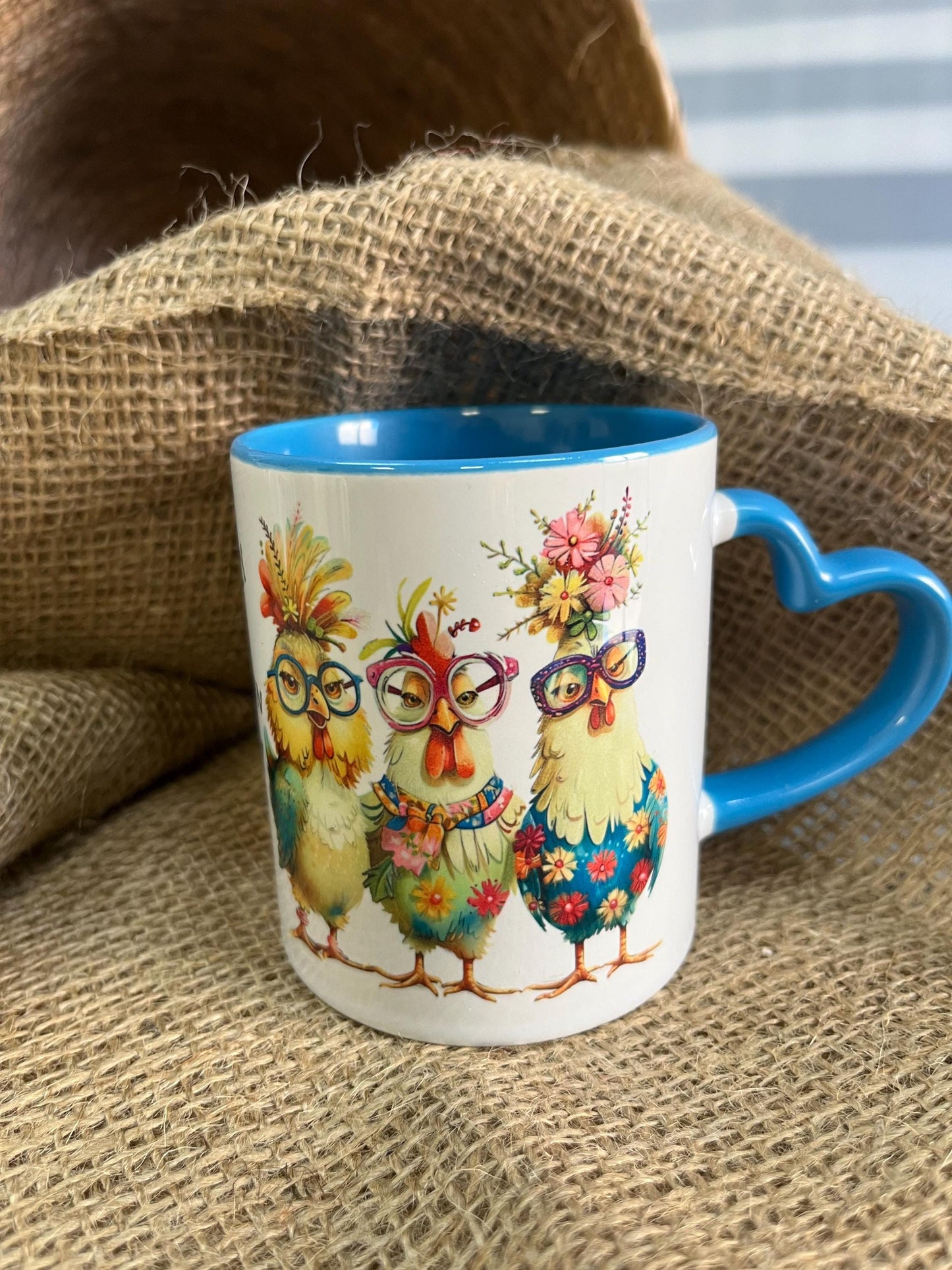 Tazza -Mug in ceramica Crazy Chitcken Lady