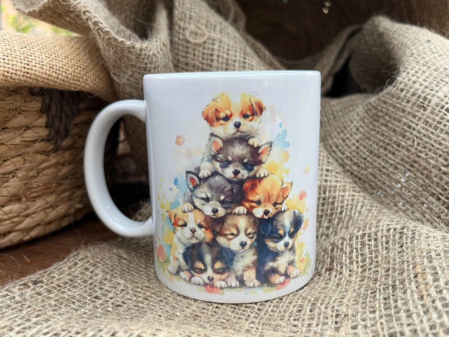 Tazza -Mug in ceramica Cuccioli Cagnolini Simpatici