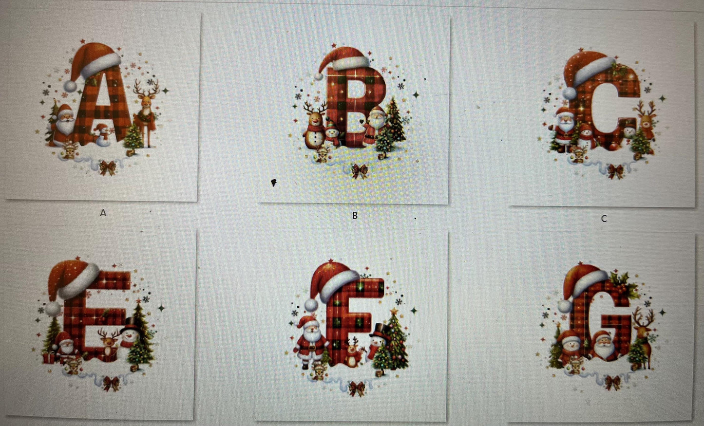 Tazza Personalizzata-Lettera dell'Alfabeto Natalizia e Nome