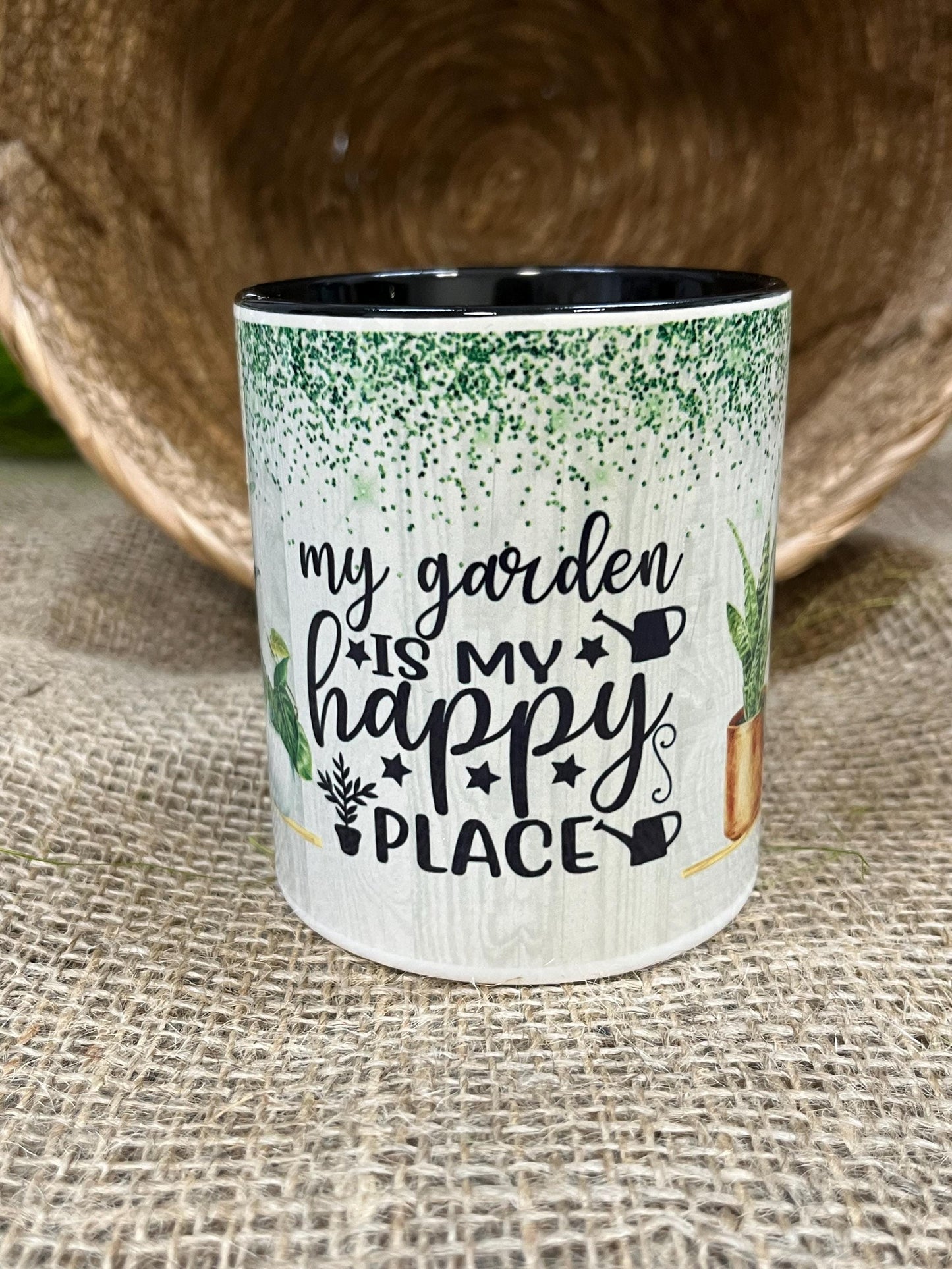 Tazza -Mug in ceramica Piante-il giardino è il luogo che mi rende felice