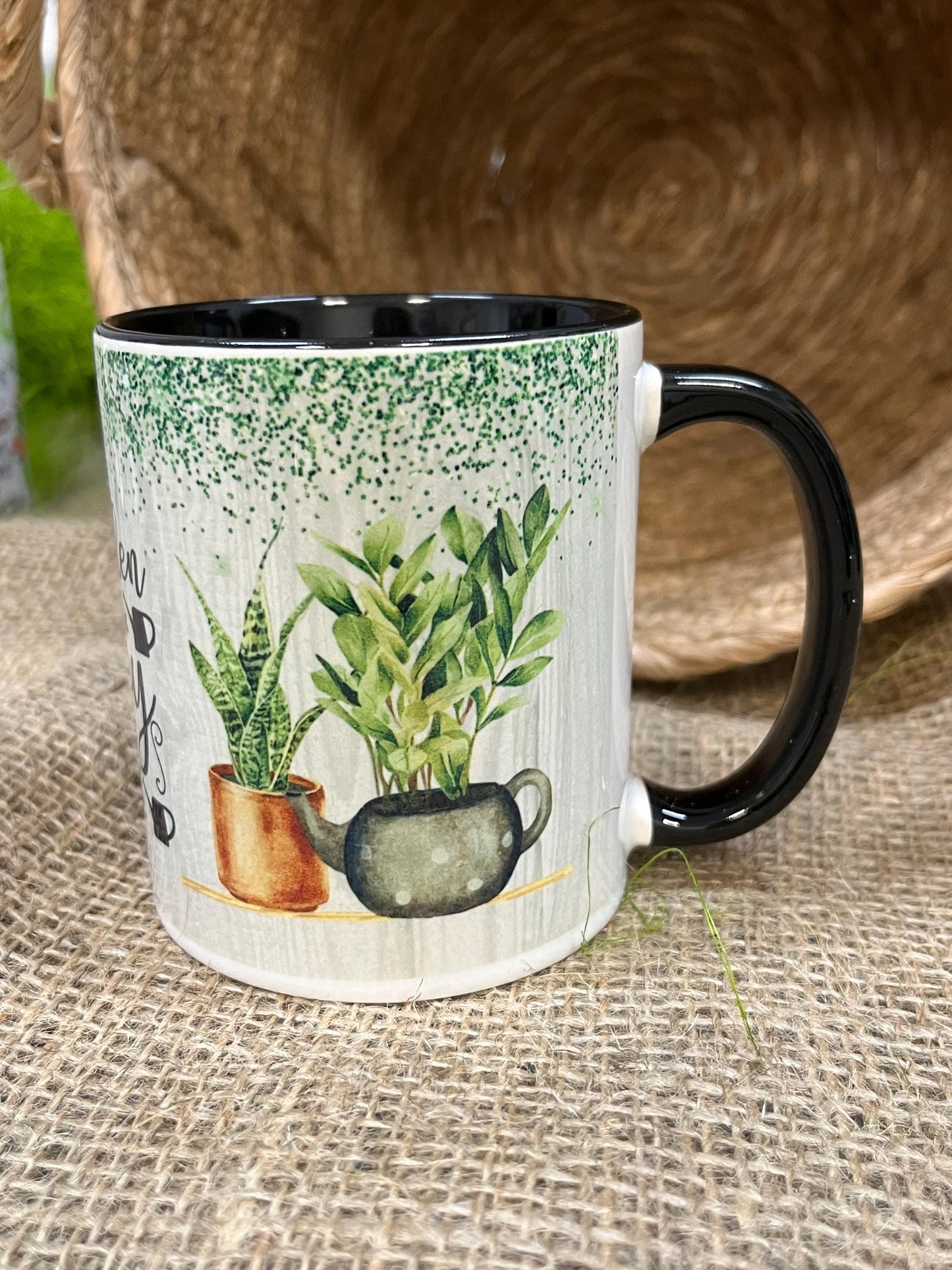 Tazza -Mug in ceramica Piante-il giardino è il luogo che mi rende felice