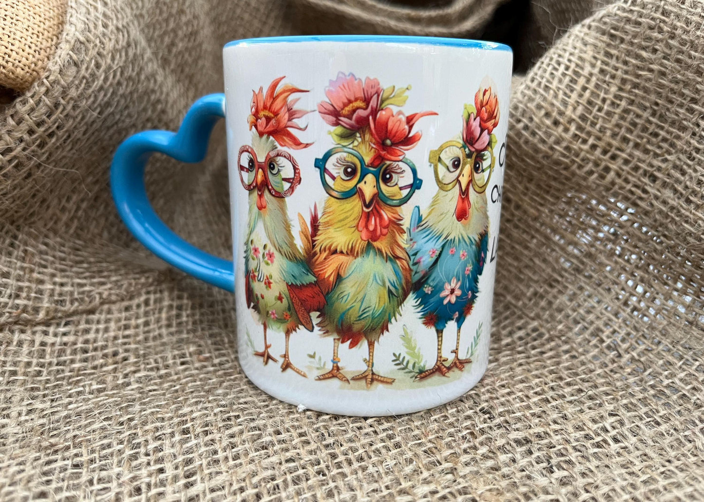 Tazza -Mug in ceramica Crazy Chitcken Lady