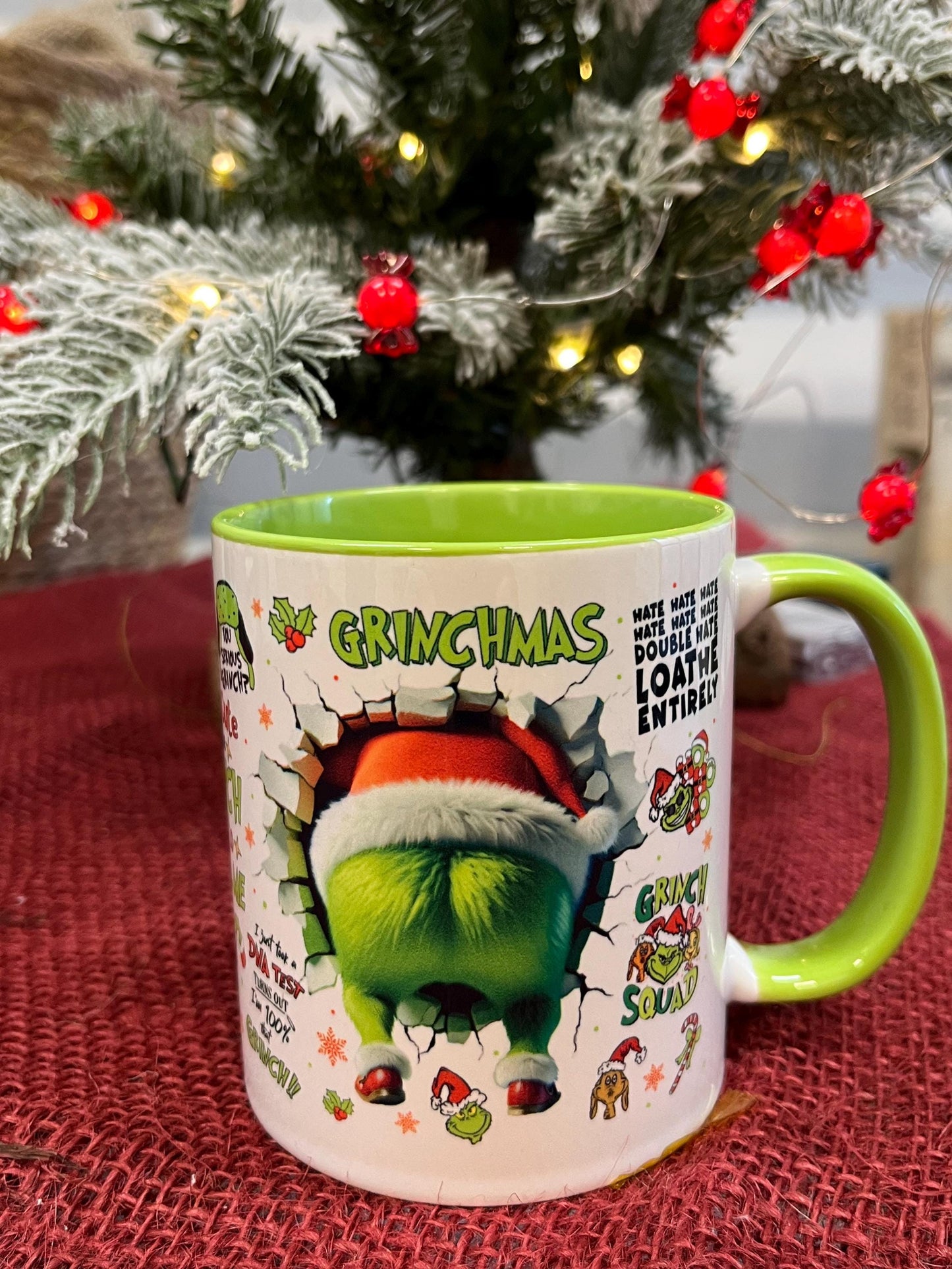 Tazza -Mug in ceramica Grinch Natalizio con Fronte e Retro GrinchMas