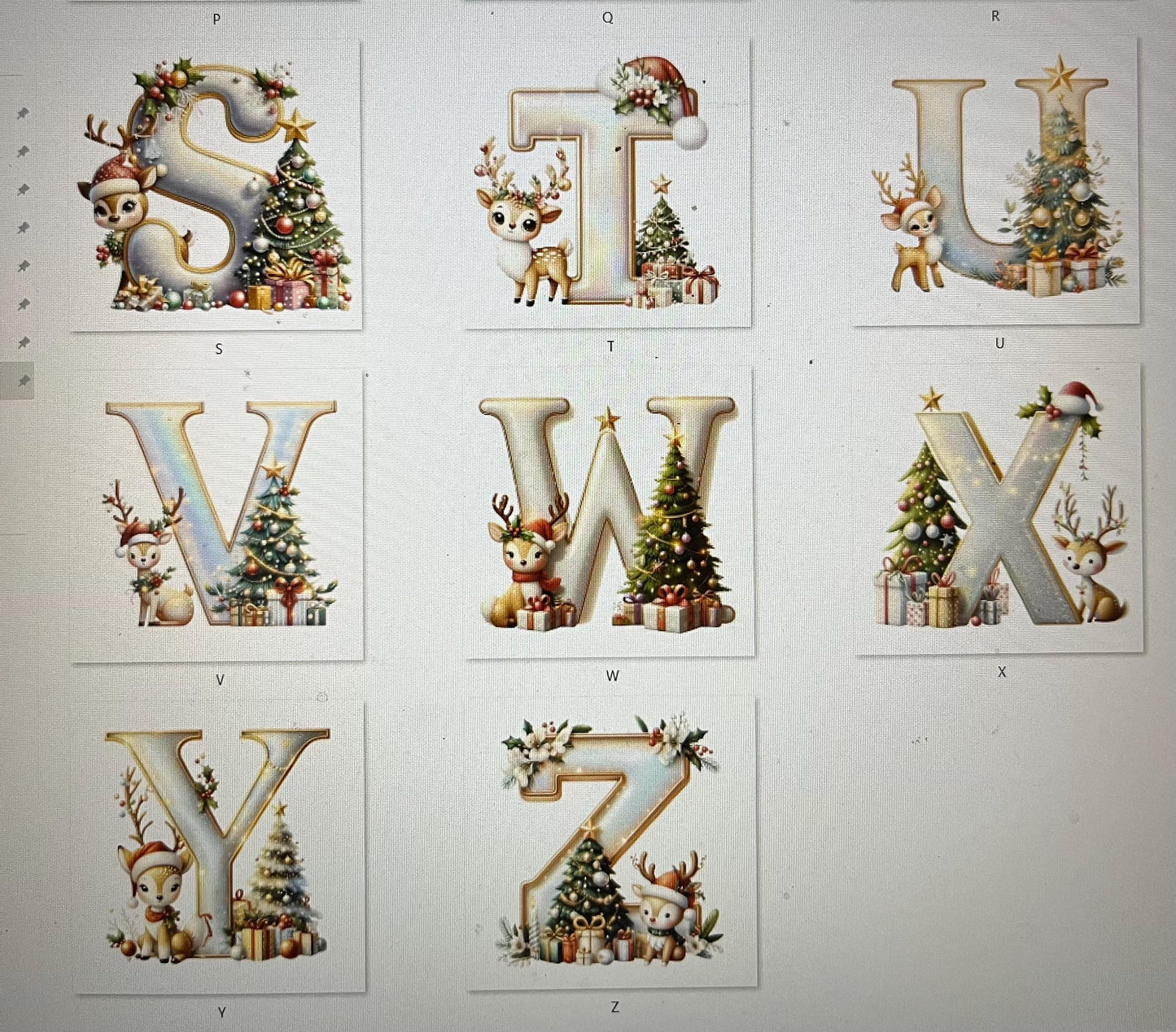 Tazza Personalizzata-Lettera dell'Alfabeto Natalizia e Nome