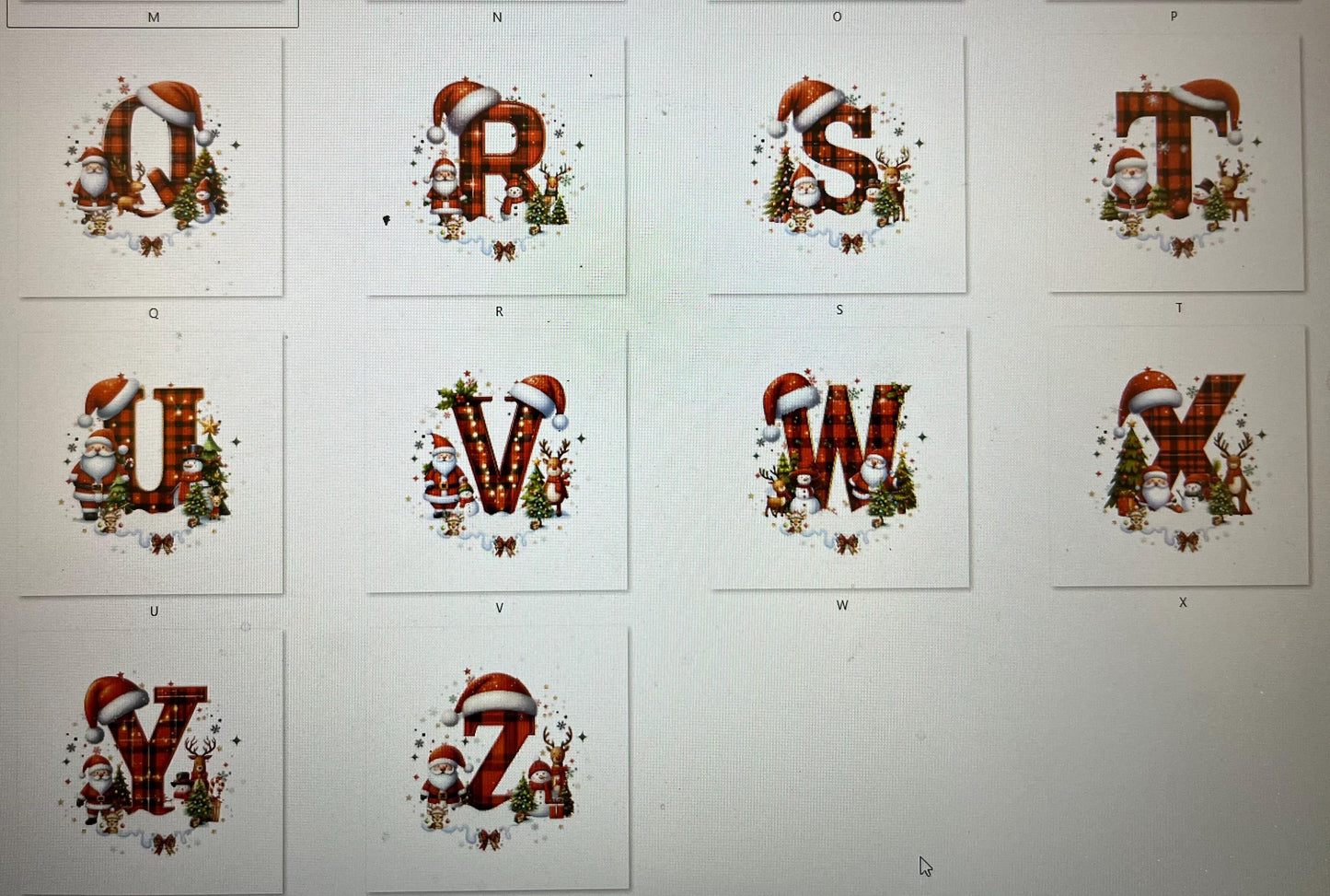 Tazza Personalizzata-Lettera dell'Alfabeto Natalizia e Nome