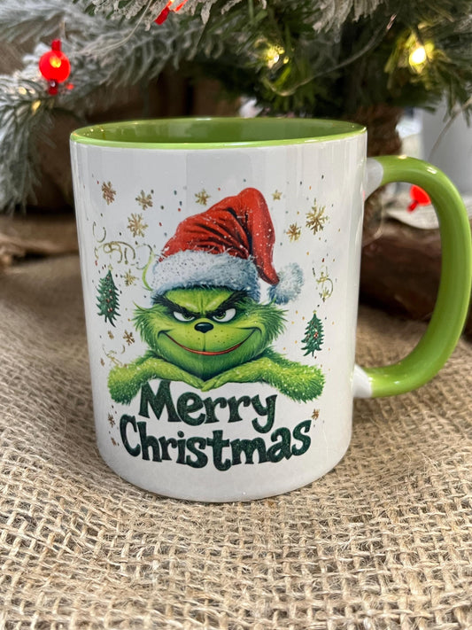 Tazza -Mug in ceramica Grinch Natalizio con Fronte e Retro GrinchMas