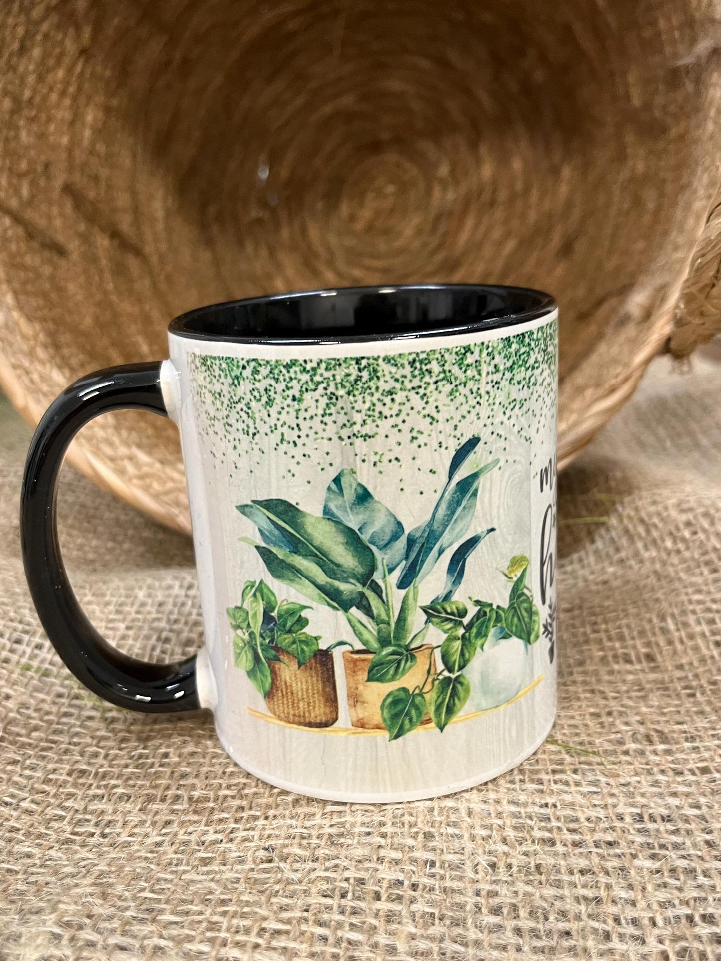 Tazza -Mug in ceramica Piante-il giardino è il luogo che mi rende felice