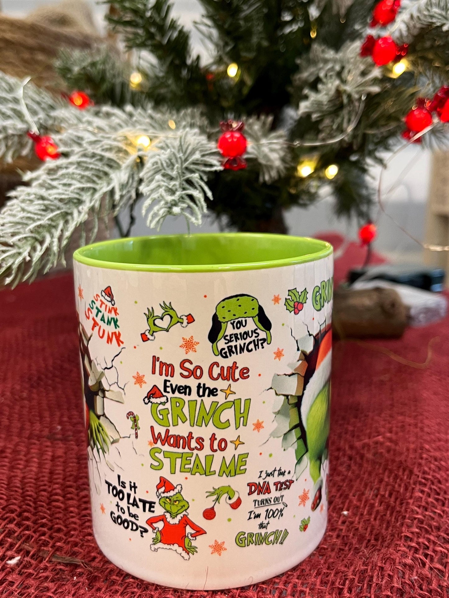 Tazza -Mug in ceramica Grinch Natalizio con Fronte e Retro GrinchMas