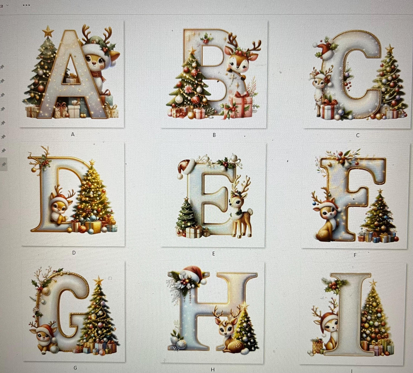 Tazza Personalizzata-Lettera dell'Alfabeto Natalizia e Nome