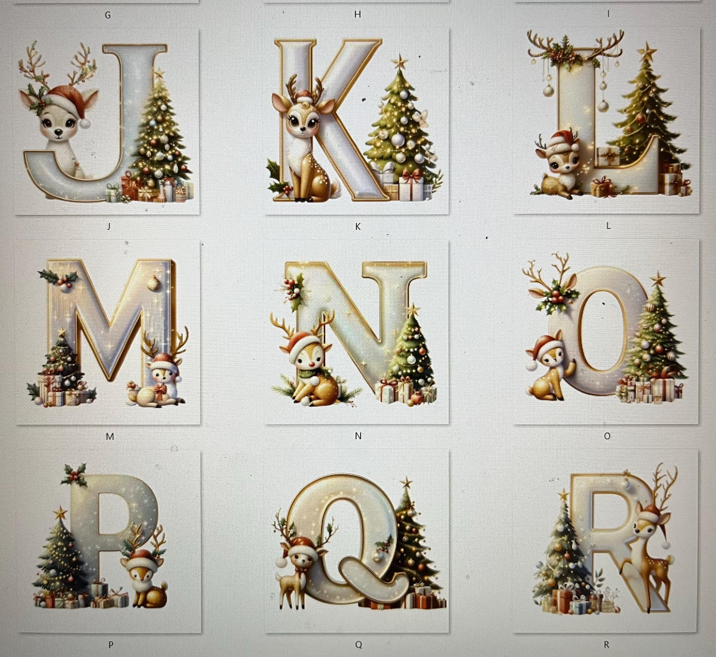 Tazza Personalizzata-Lettera dell'Alfabeto Natalizia e Nome