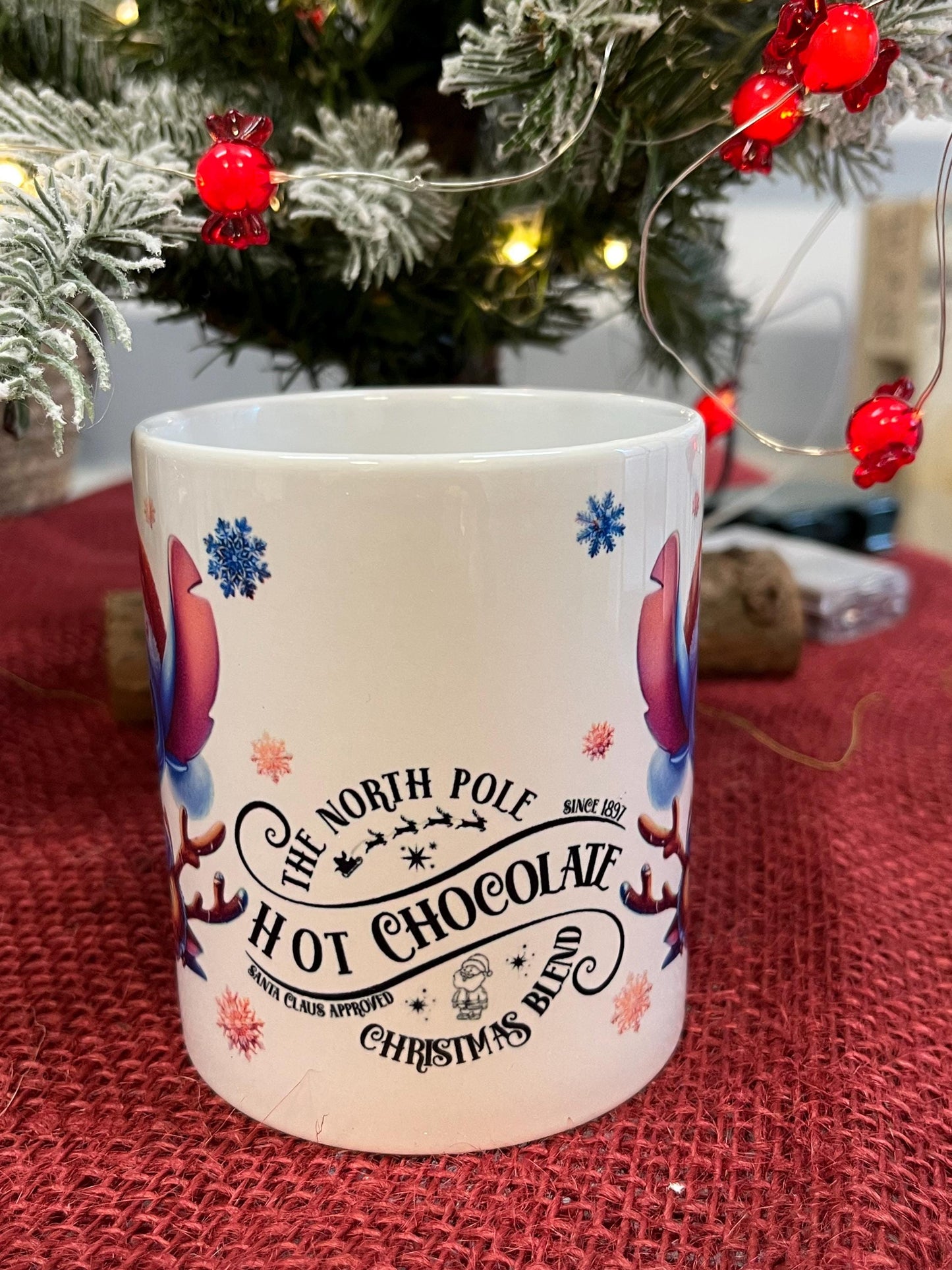 Tazza in ceramica -Stitch Natalizio