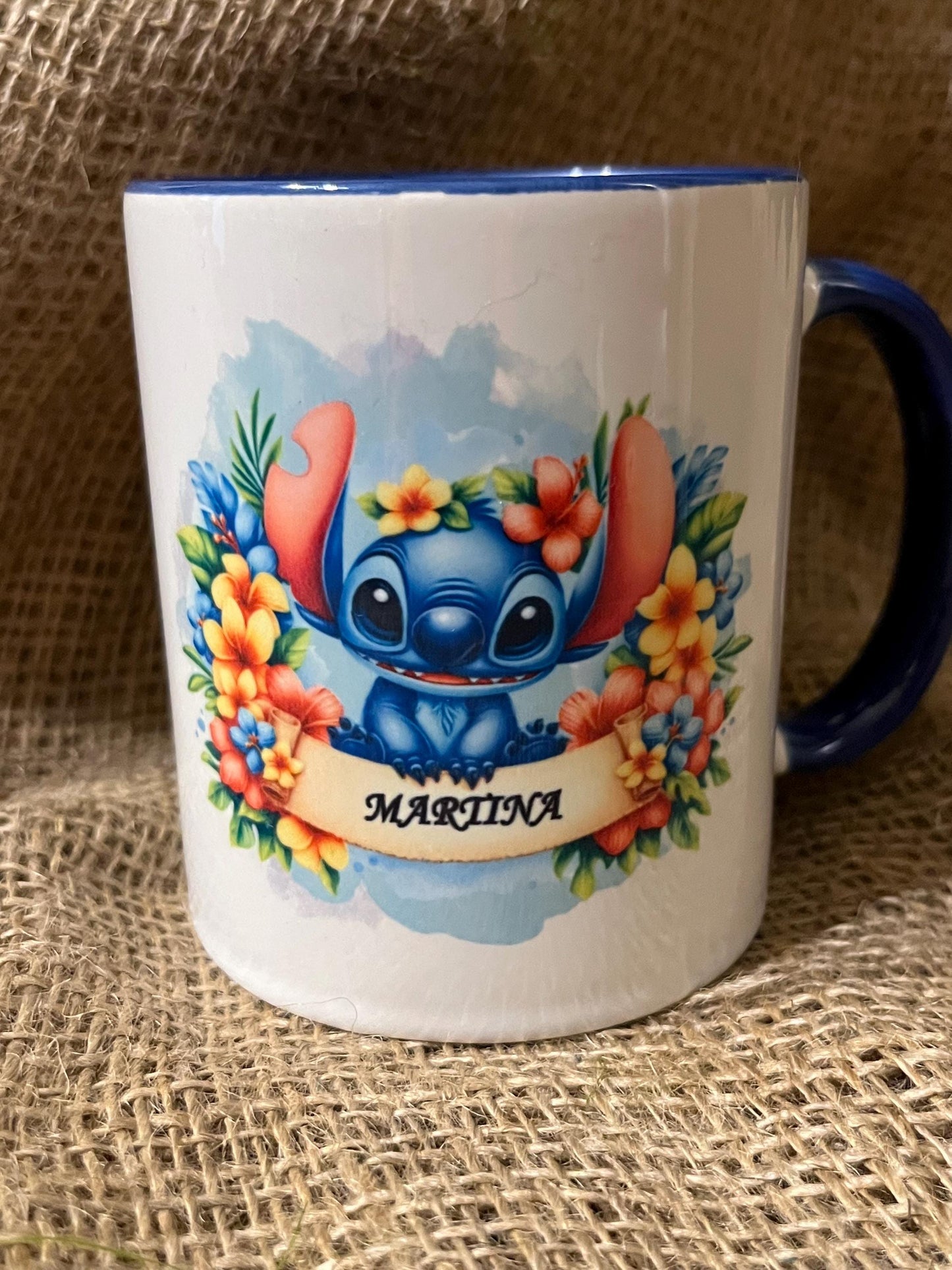 Tazza in ceramica -Stitch con nome personalizzato