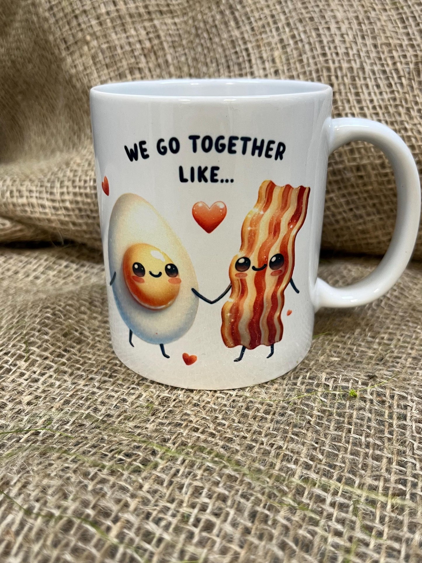 Tazza -Mug in ceramica La coppia Perfetta 1- Eggs and Bacon-Uova e Pancetta-Possibile personalizzazione