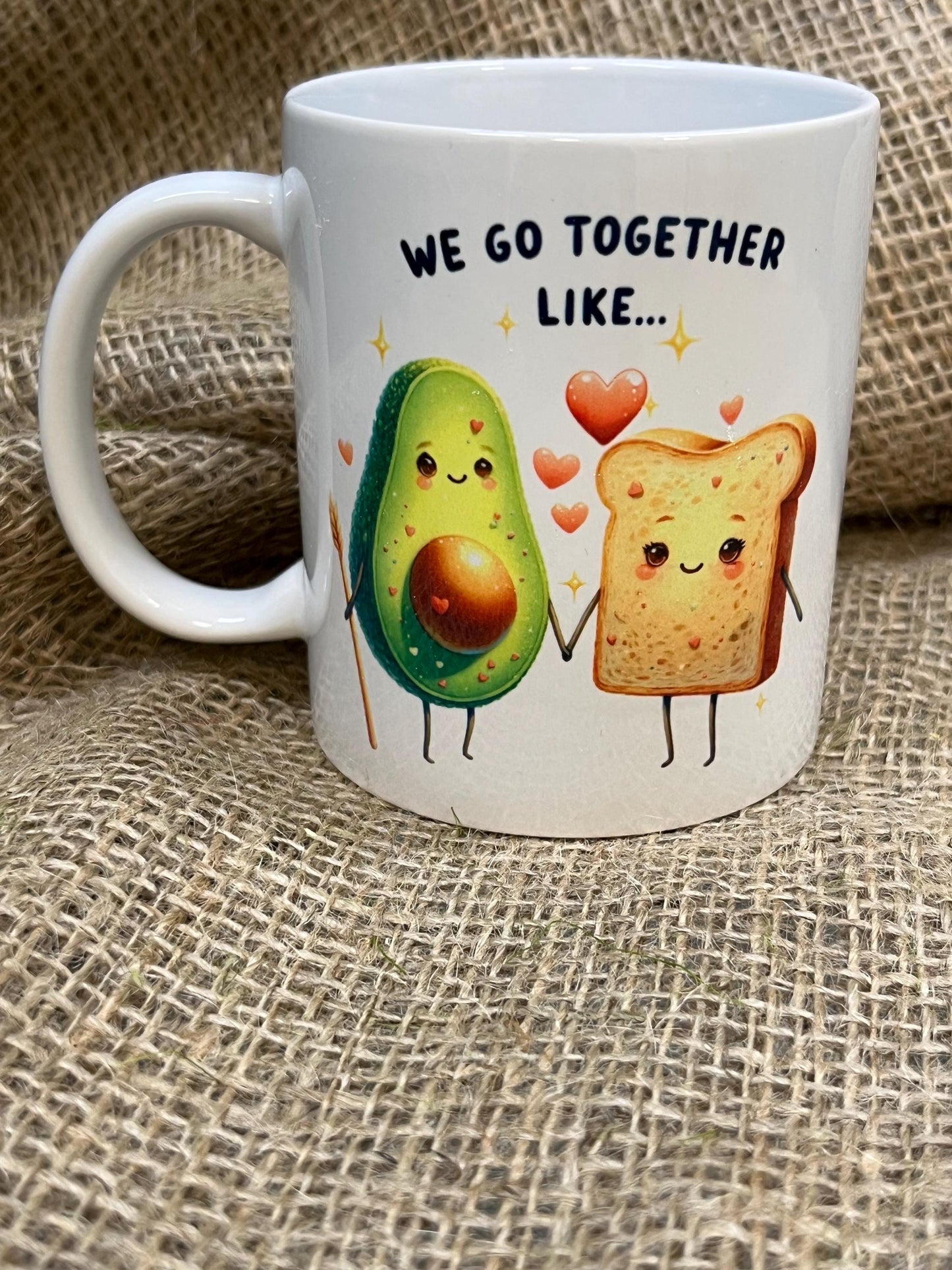 Tazza -Mug in ceramica La coppia Perfetta 3-Avocado e Toast Possibile personalizzazione