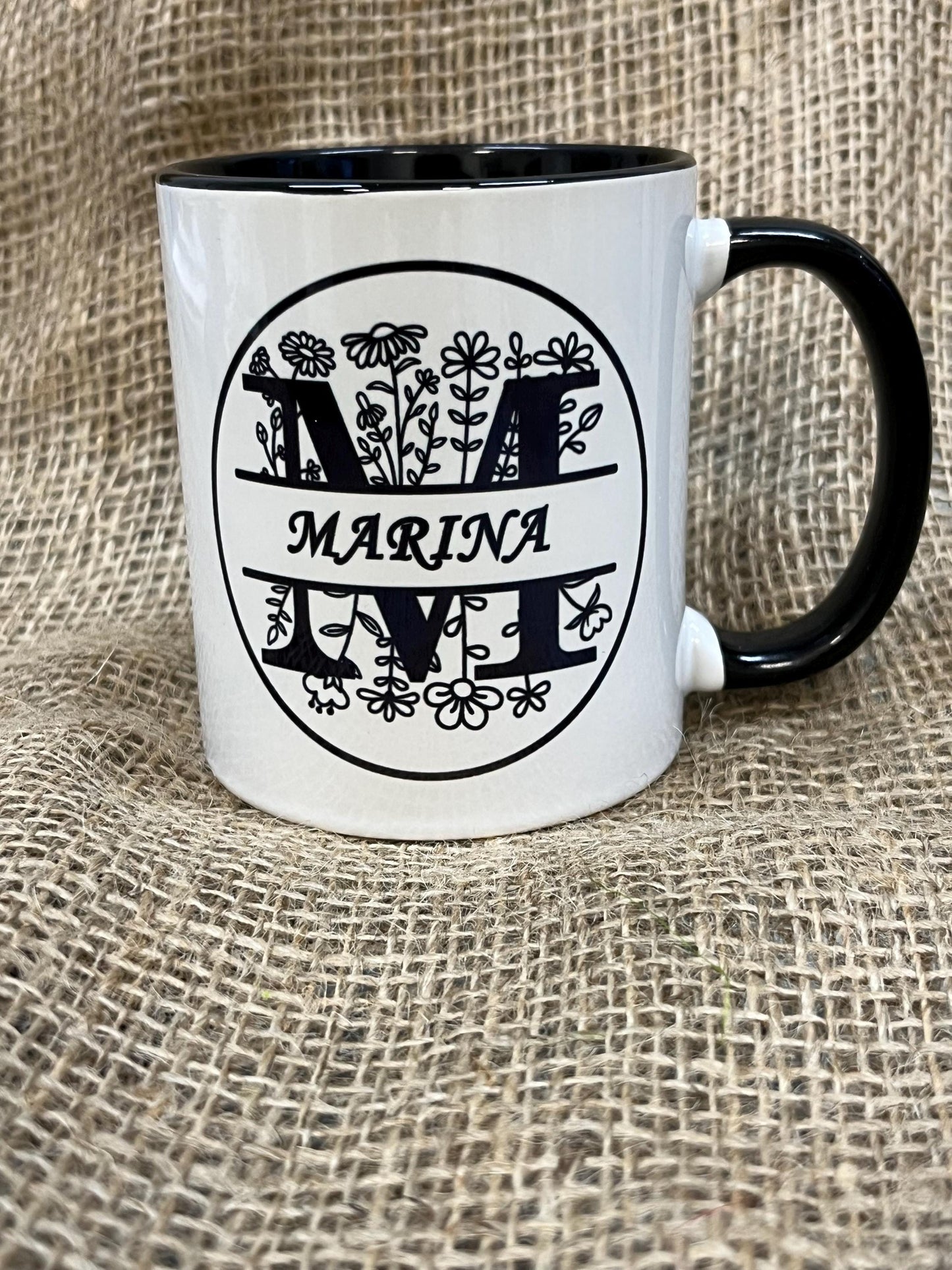 Tazza Personalizzata-Lettera dell'Alfabeto con Nome Personalizzato