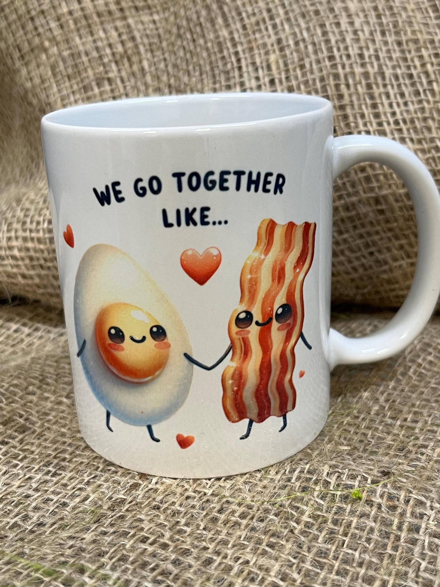 Tazza -Mug in ceramica La coppia Perfetta 1- Eggs and Bacon-Uova e Pancetta-Possibile personalizzazione