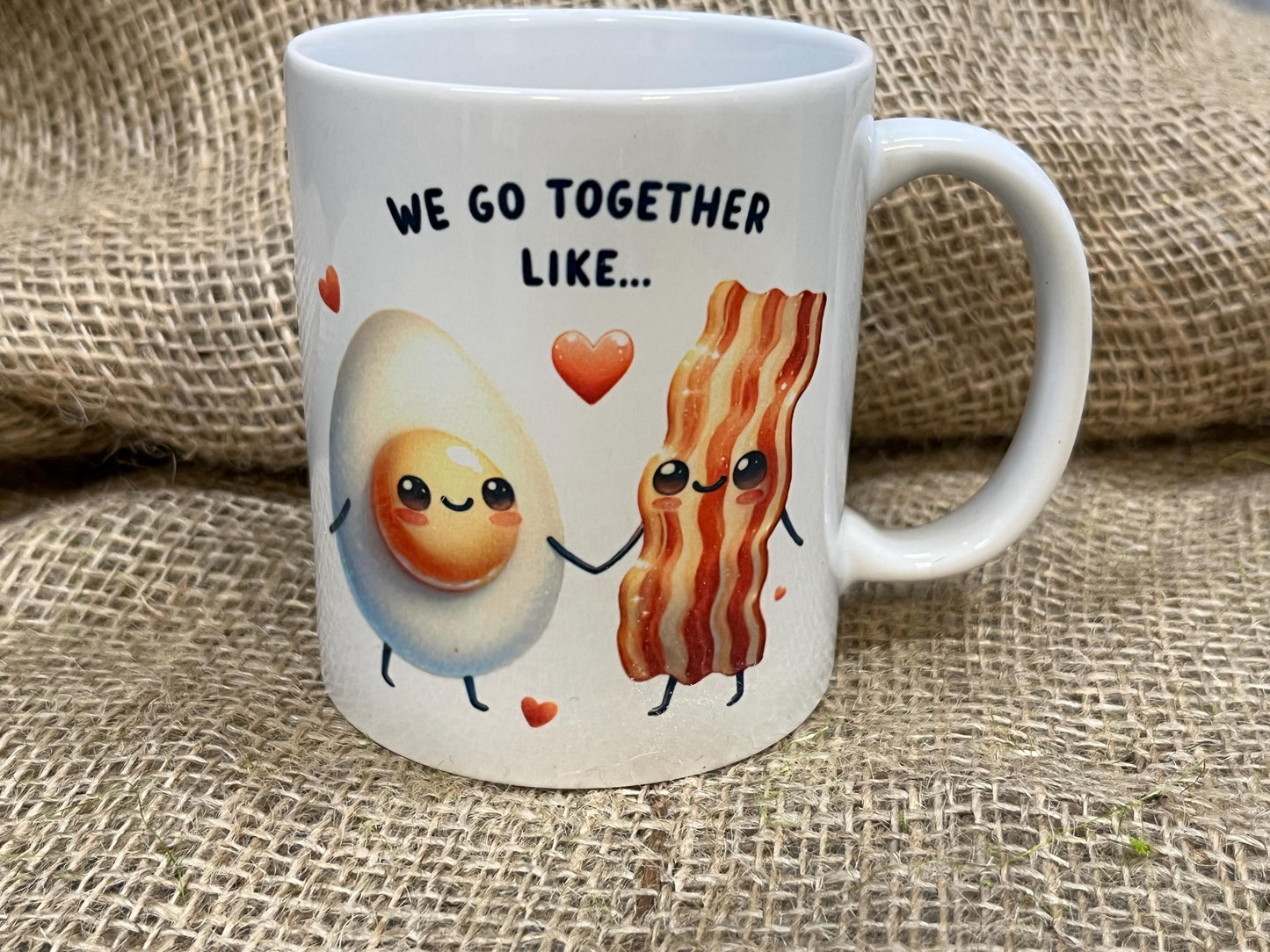 Tazza -Mug in ceramica La coppia Perfetta 1- Eggs and Bacon-Uova e Pancetta-Possibile personalizzazione