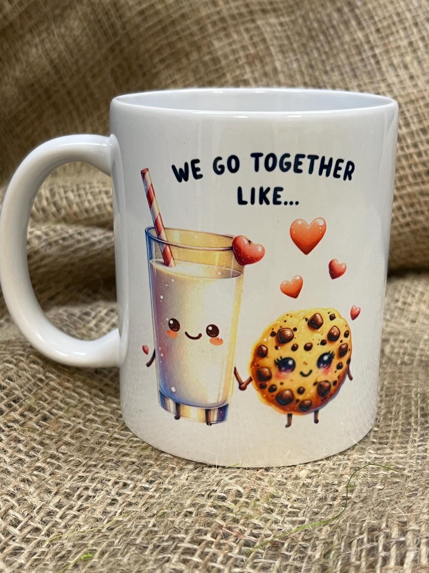 Tazza -Mug in ceramica La coppia Perfetta 2- Milk and Cookies-Latte e Biscotti-Possibile personalizzazione