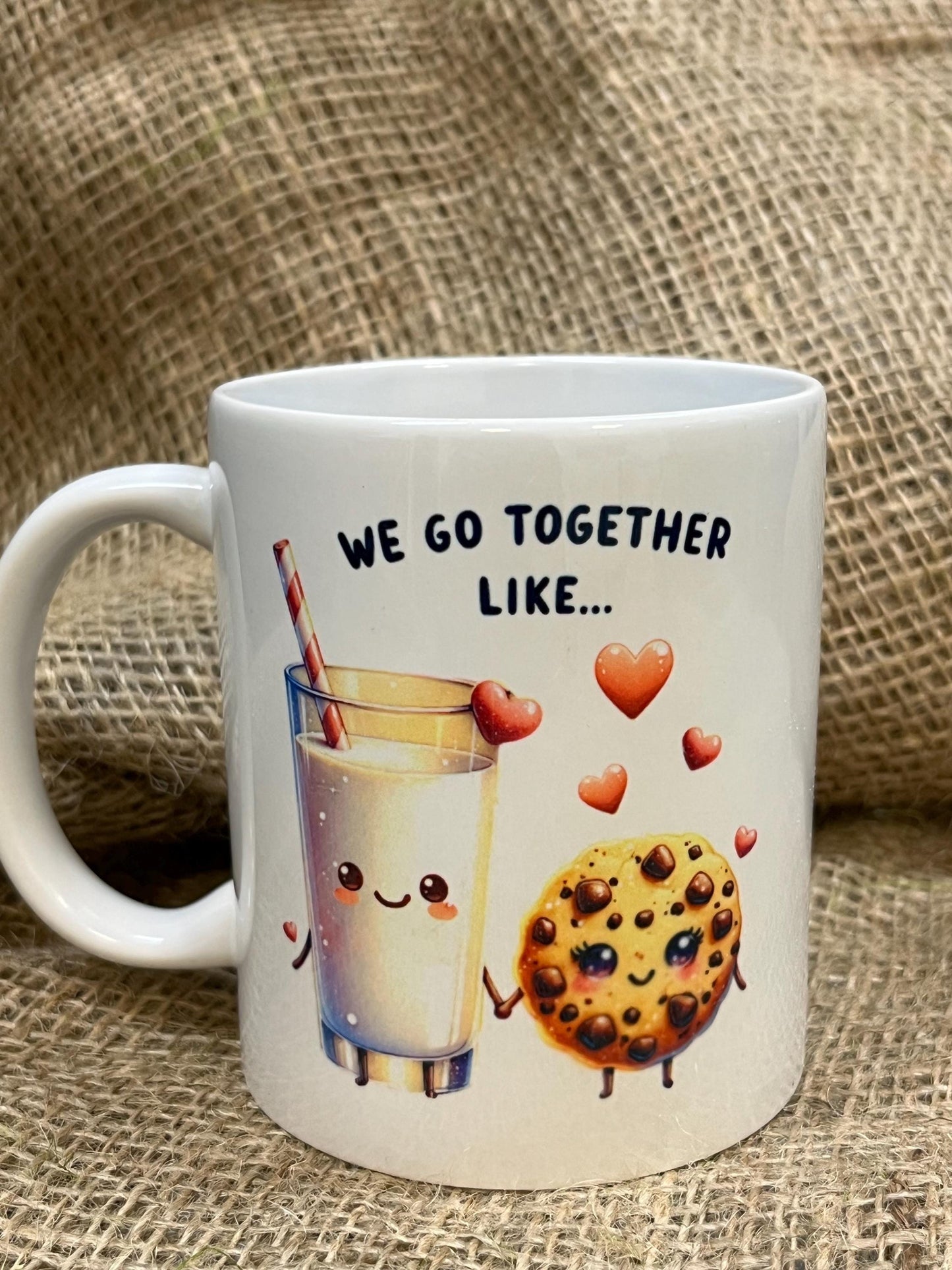 Tazza -Mug in ceramica La coppia Perfetta 2- Milk and Cookies-Latte e Biscotti-Possibile personalizzazione