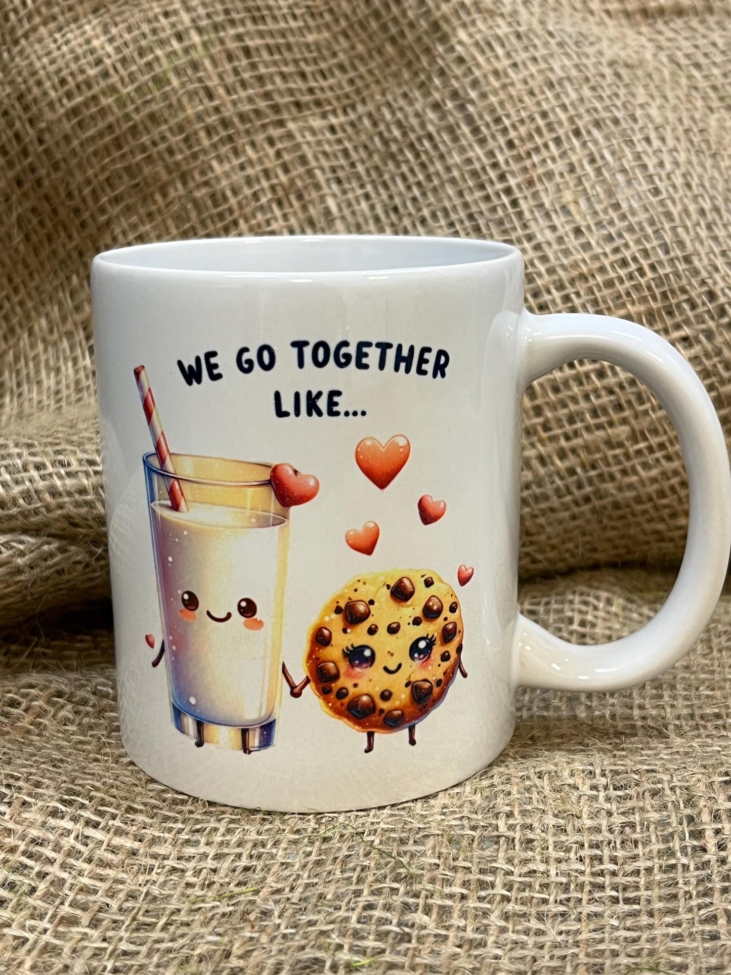 Tazza -Mug in ceramica La coppia Perfetta 2- Milk and Cookies-Latte e Biscotti-Possibile personalizzazione