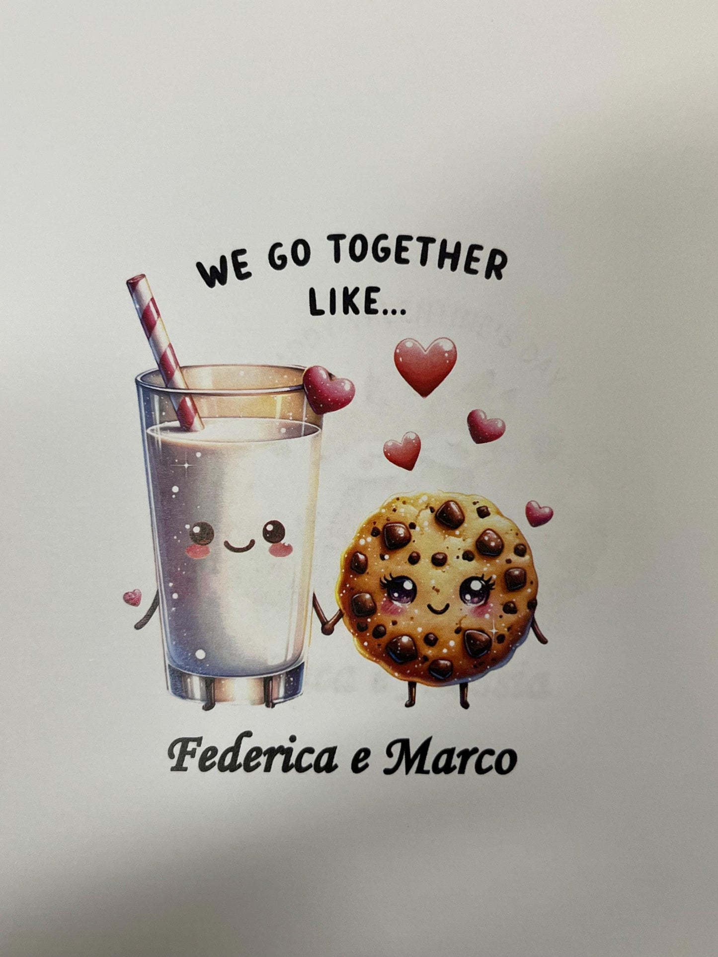 Tazza -Mug in ceramica La coppia Perfetta 2- Milk and Cookies-Latte e Biscotti-Possibile personalizzazione