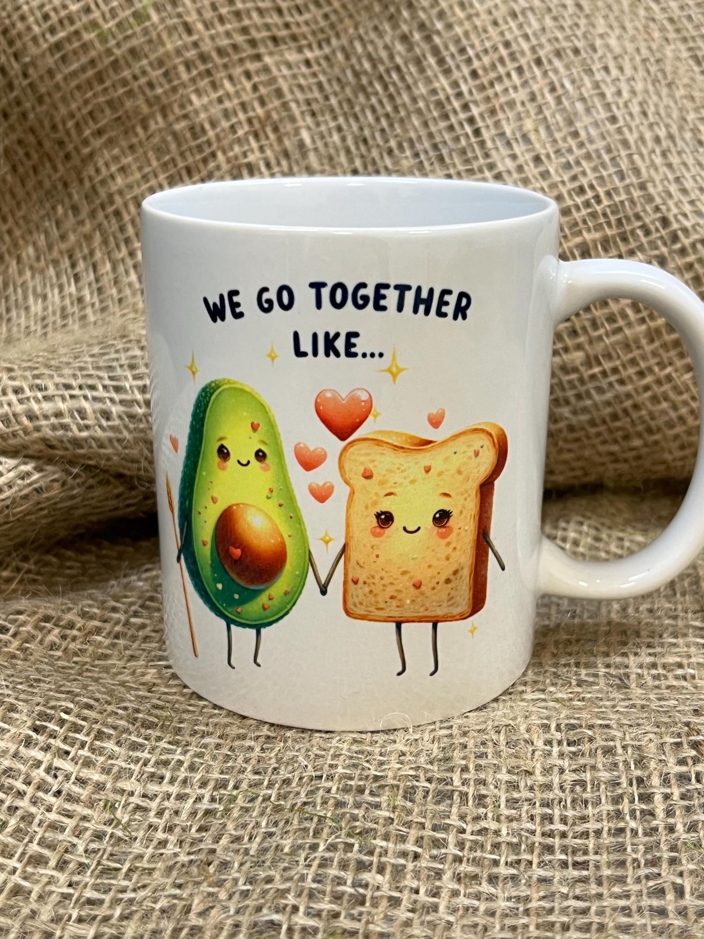 Tazza -Mug in ceramica La coppia Perfetta 3-Avocado e Toast Possibile personalizzazione