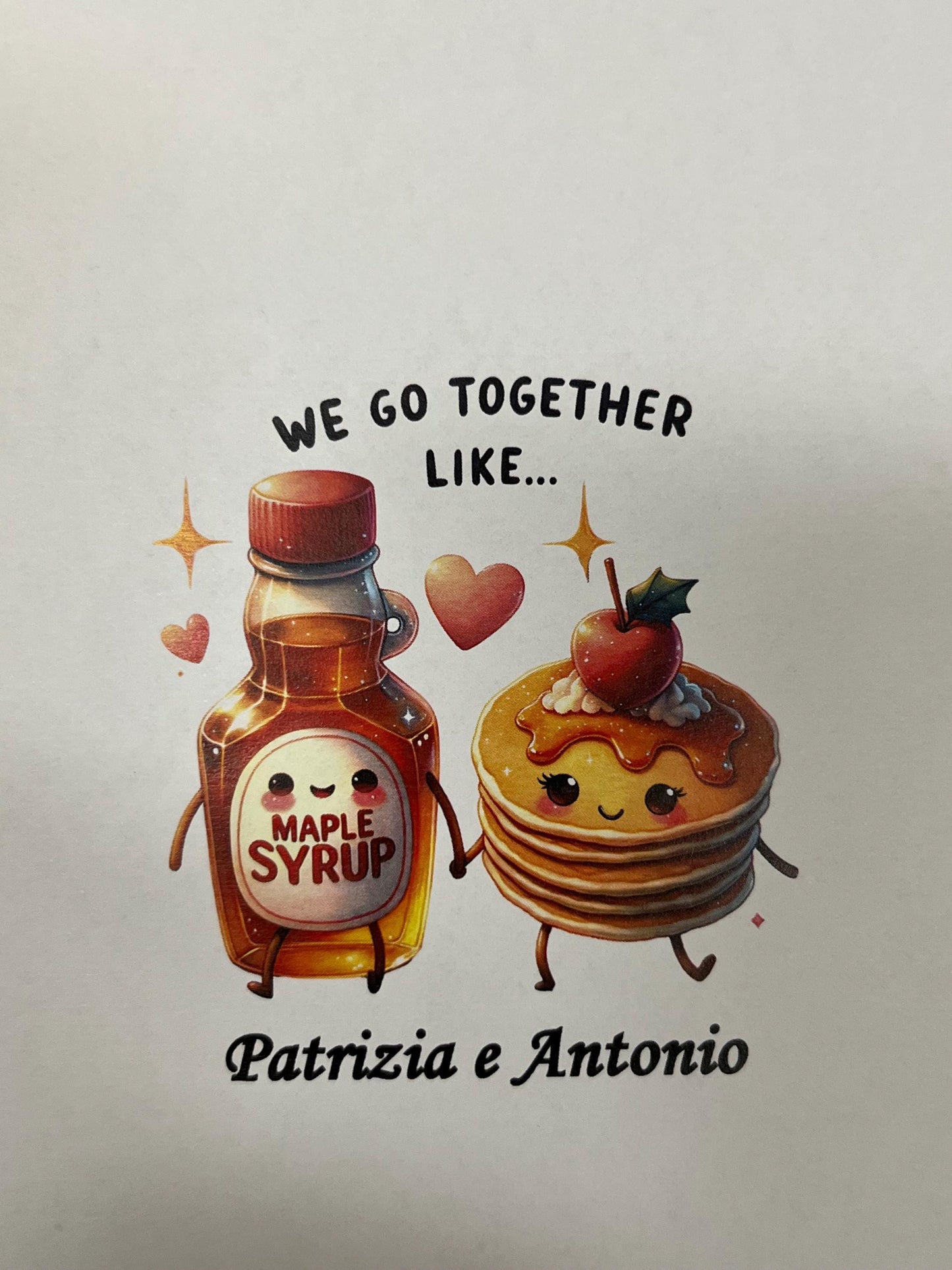 Tazza -Mug in ceramica La coppia Perfetta 4 Pancake and  Maple Syrup-Pancake e Sciroppo di Acero Possibile personalizzazione