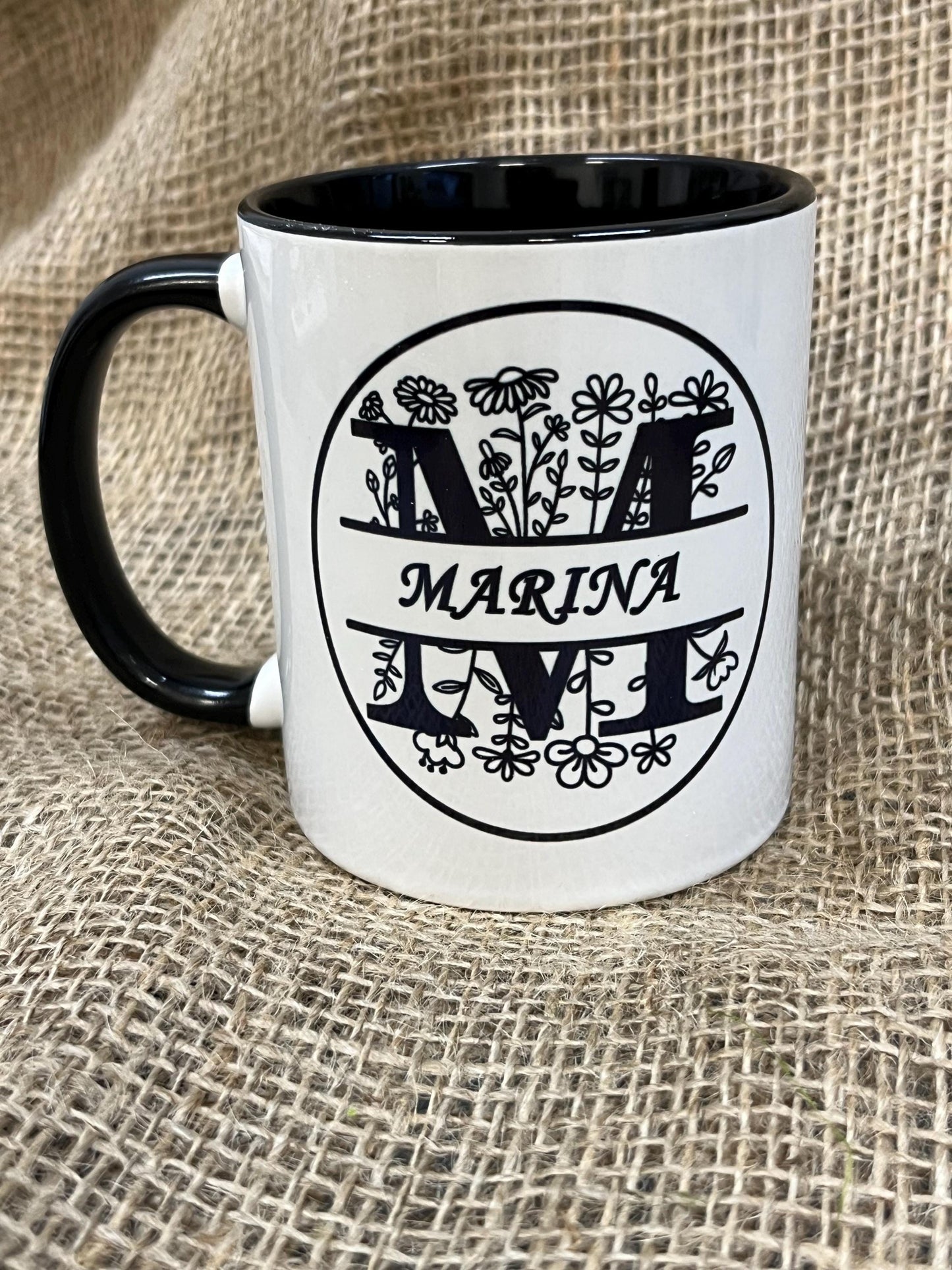 Tazza Personalizzata-Lettera dell'Alfabeto con Nome Personalizzato