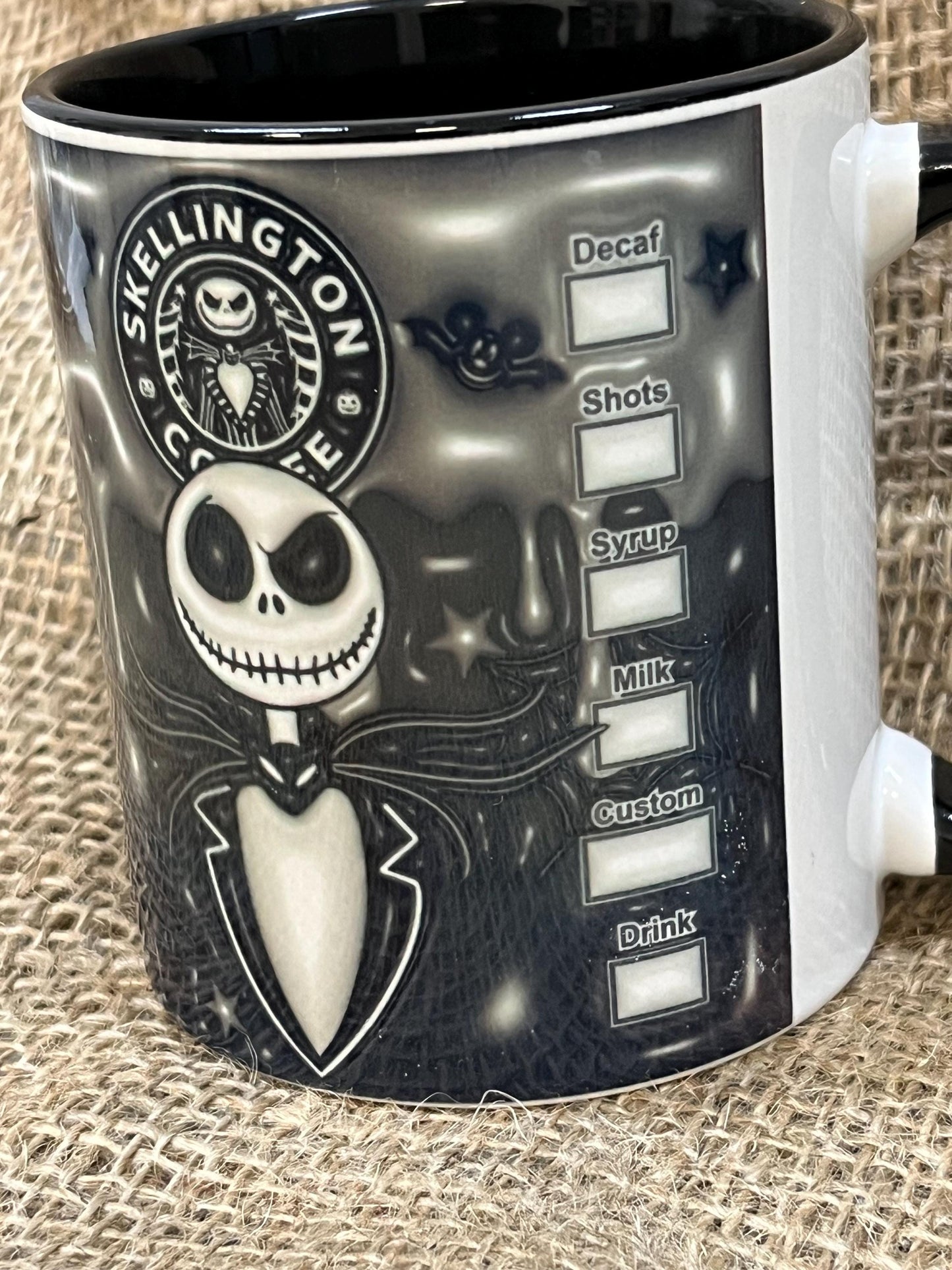 Tazza -Mug in ceramica Nightmare before Christmas-Skellinton-Jack-3D