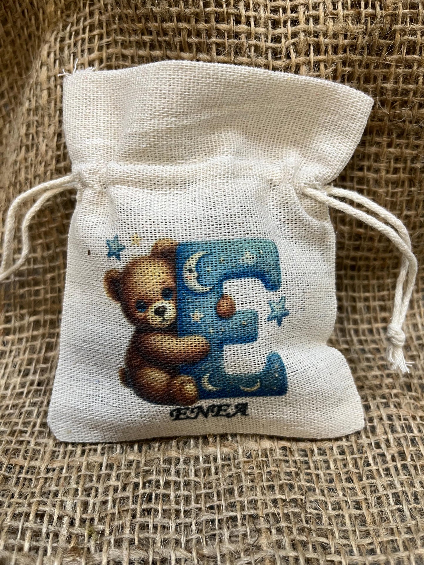 Sacchetto per bomboniera personalizzato-sacchetto per battesimo nascita compleanno comunione cresima Boy-sacchetto personalizzato con nome