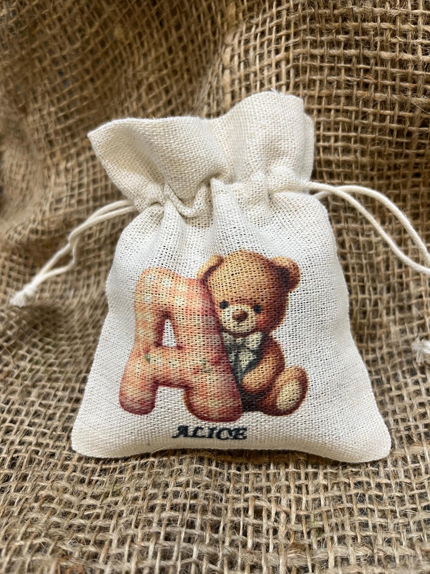 Sacchetto per bomboniera personalizzato-sacchetto per battesimo nascita compleanno comunione cresima girl-sacchetto personalizzato con nome