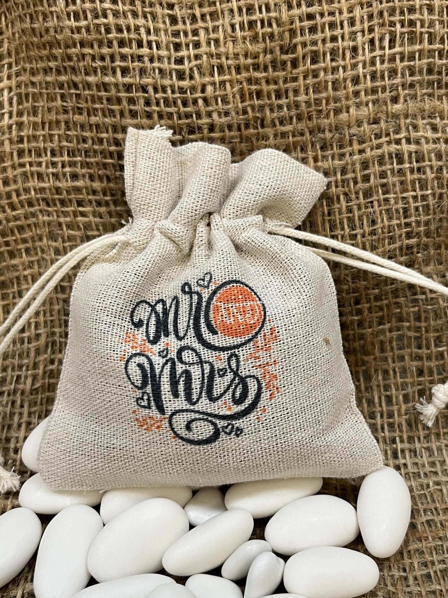 Sacchetto per bomboniera personalizzato-sacchetto matrimonio-Sacchetto Just married