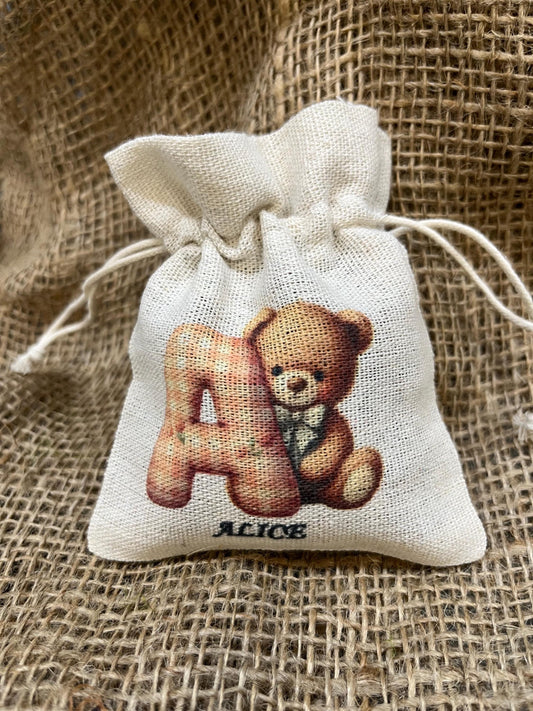 Sacchetto per bomboniera personalizzato-sacchetto per battesimo nascita compleanno comunione cresima girl-sacchetto personalizzato con nome