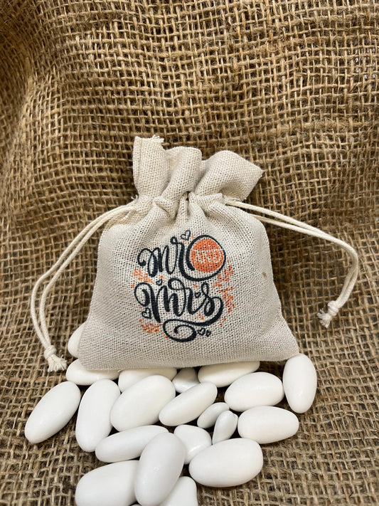 Sacchetto per bomboniera personalizzato-sacchetto matrimonio-Sacchetto Just married