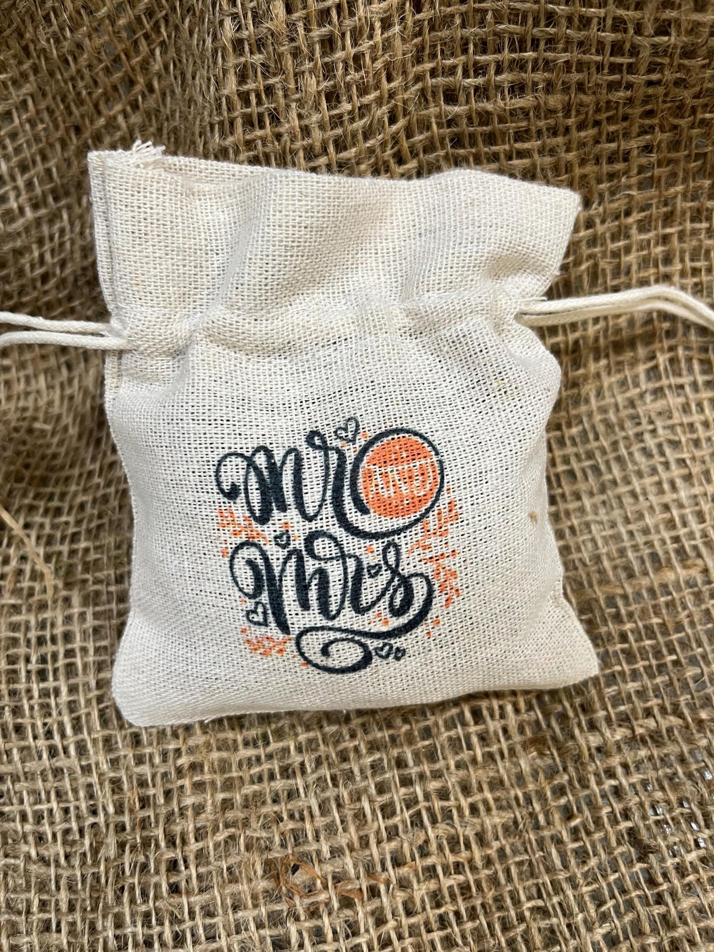 Sacchetto per bomboniera personalizzato-sacchetto matrimonio-Sacchetto Just married