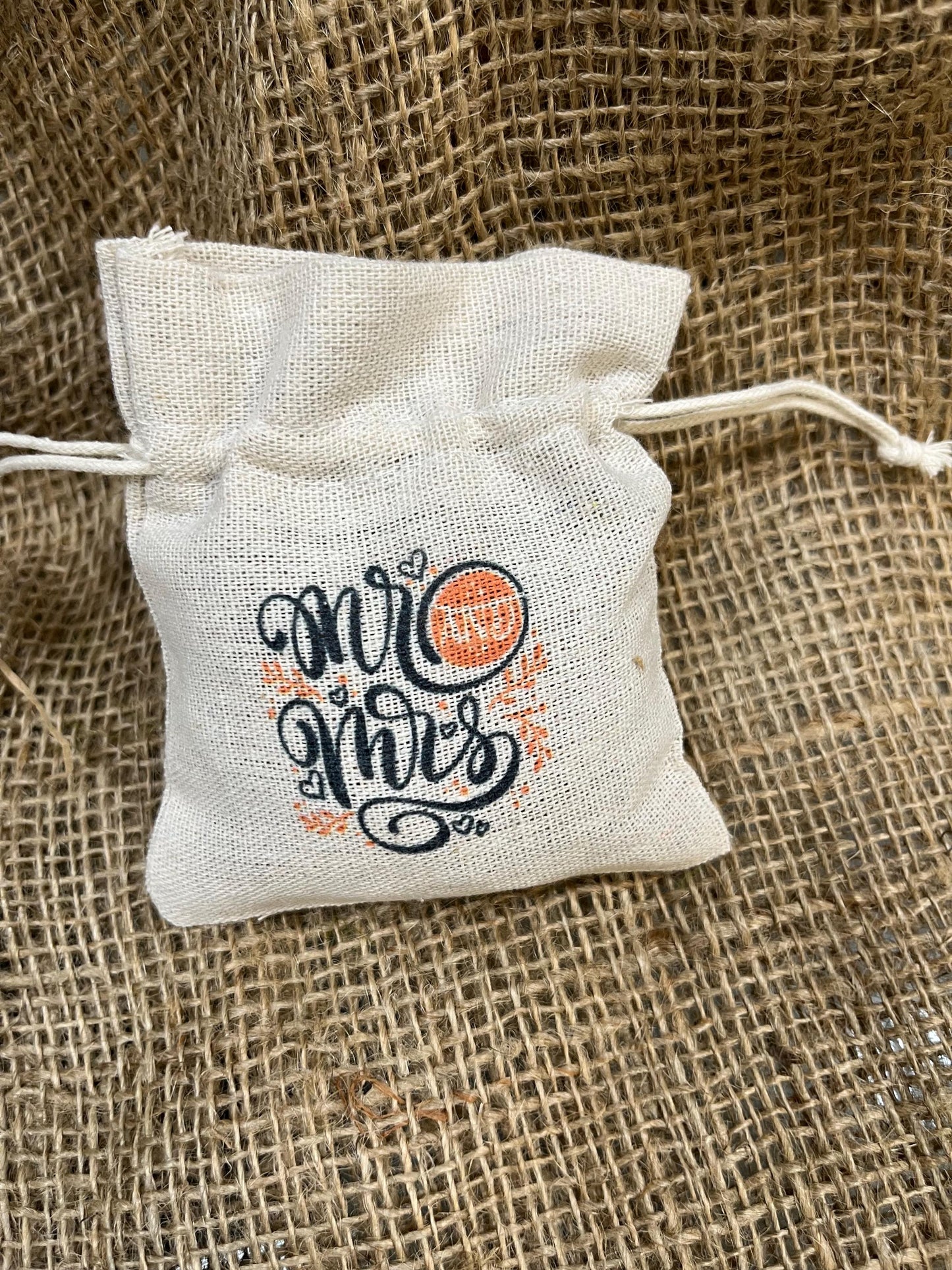 Sacchetto per bomboniera personalizzato-sacchetto matrimonio-Sacchetto Just married