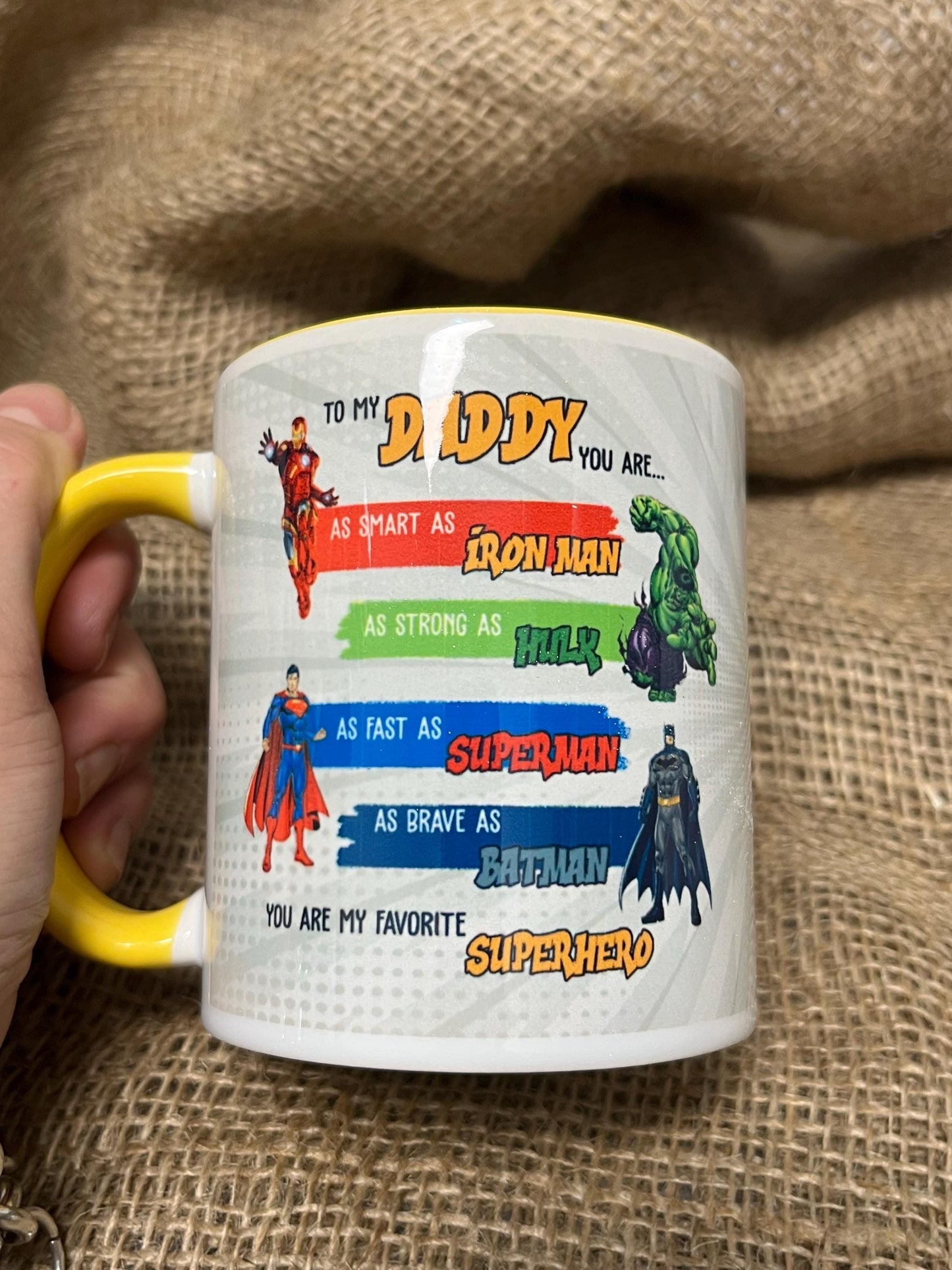 Tazza -Mug per il Papà-Super Eroe-Festa del Papà