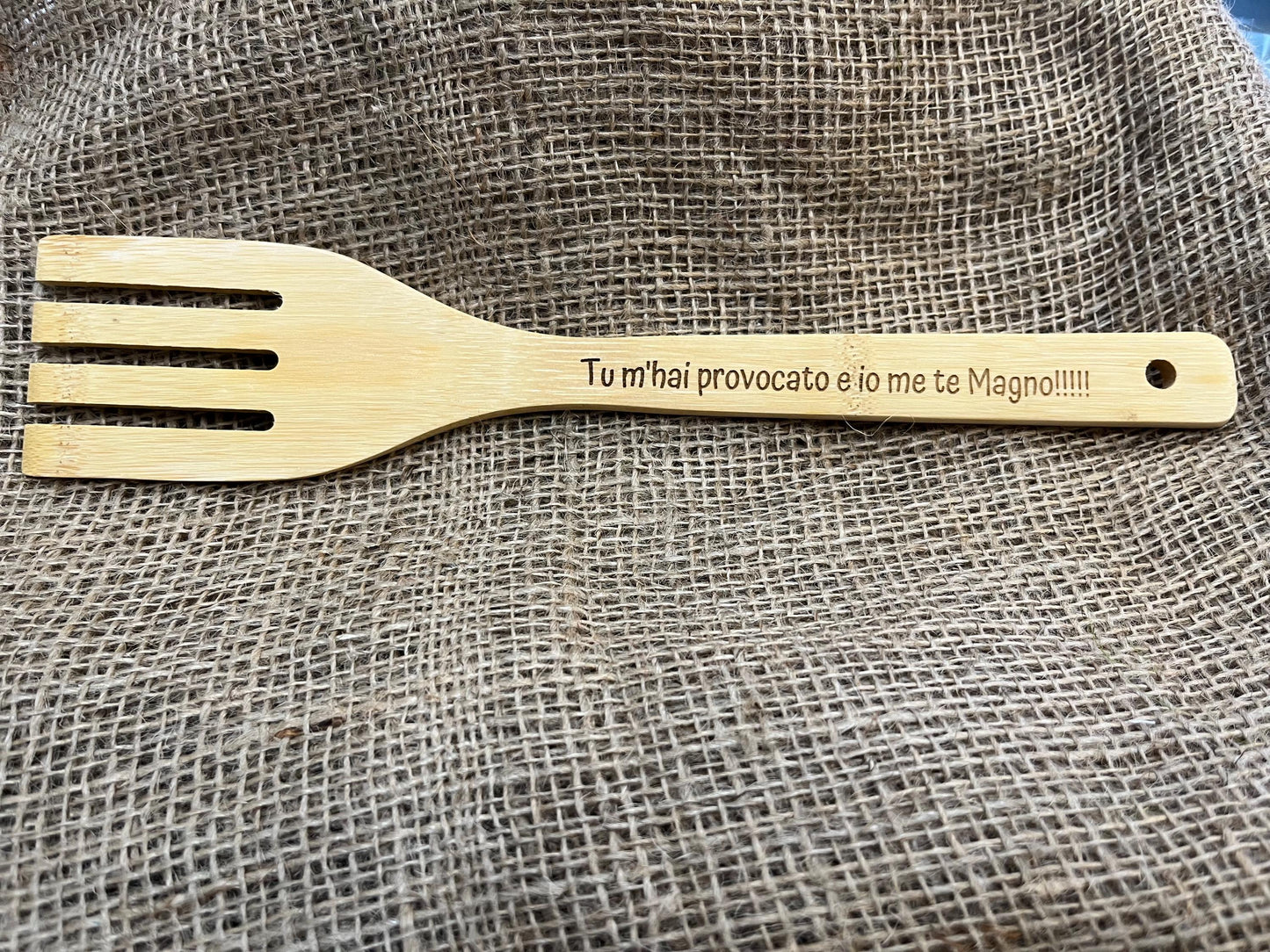 Mestolo personalizzato -Forchettone-Incisione Laser personalizzata-Bomboniera regalo personalizzato