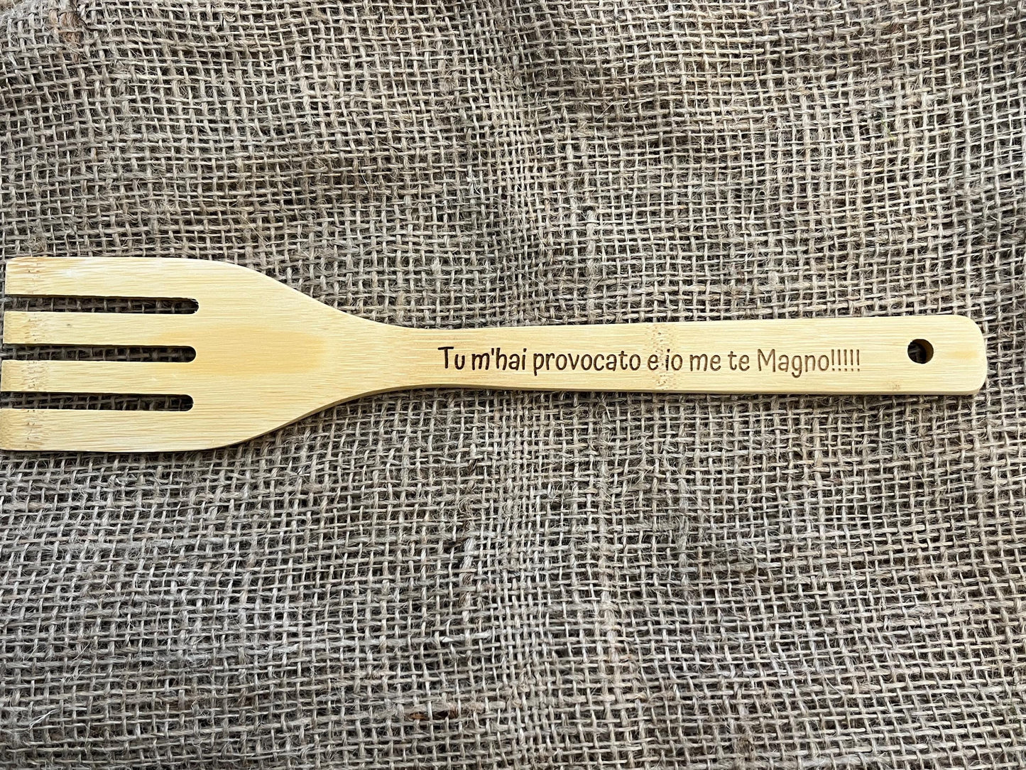 Mestolo personalizzato -Forchettone-Incisione Laser personalizzata-Bomboniera regalo personalizzato