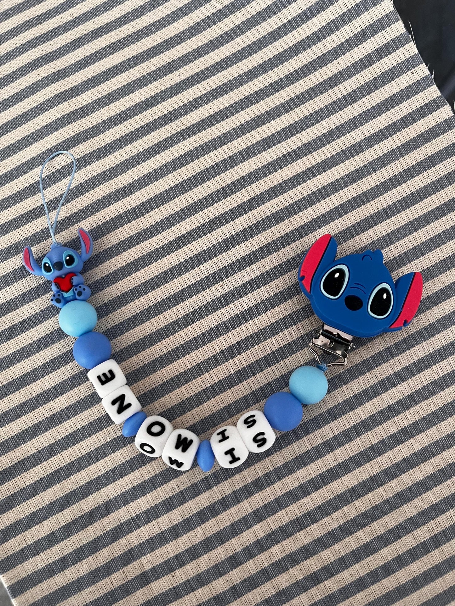 Catenella Portaciuccio Stitch personalizzata con Nome